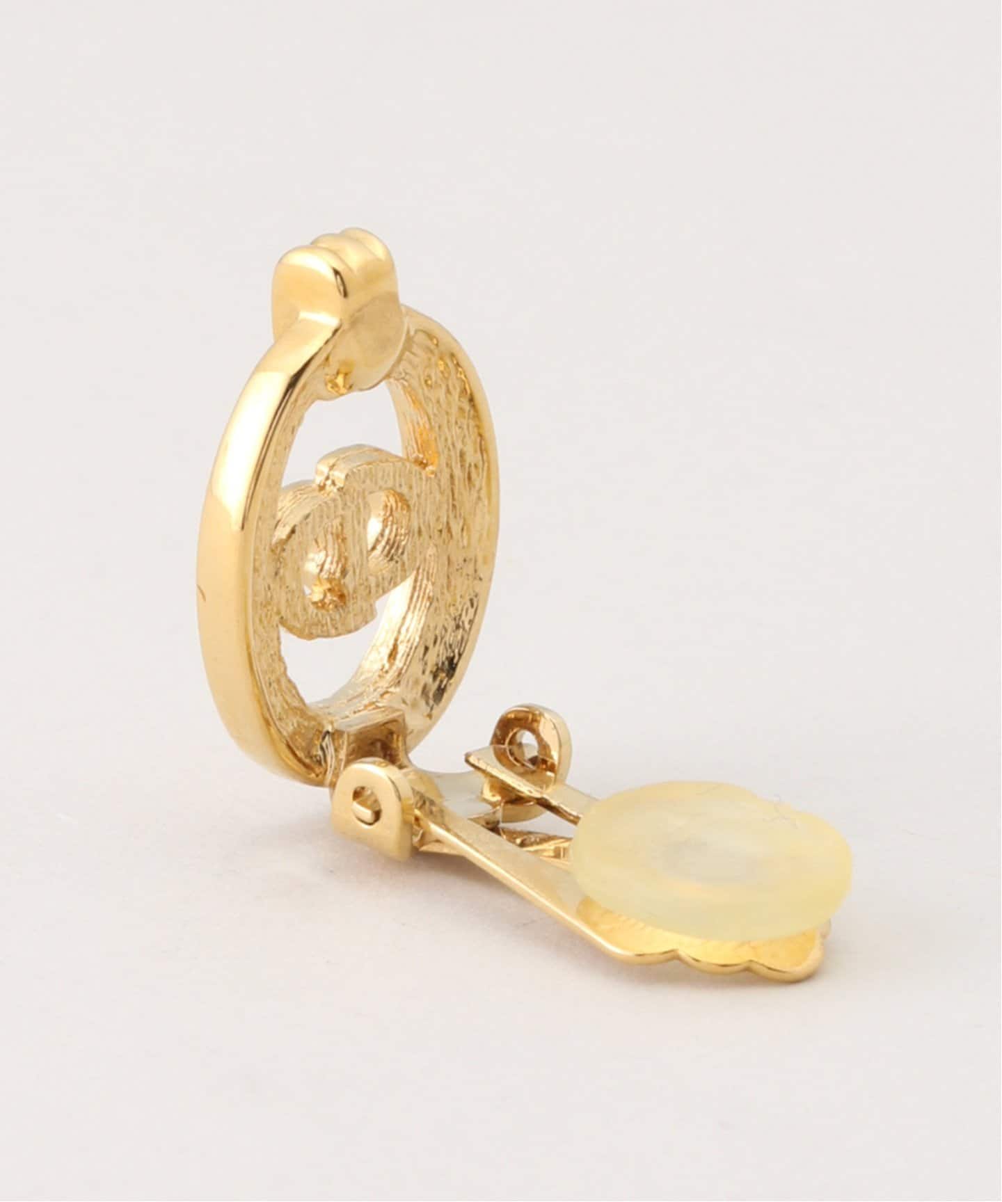 VINTAGE DIOR/ディオール】 earring logo oval rs(両耳