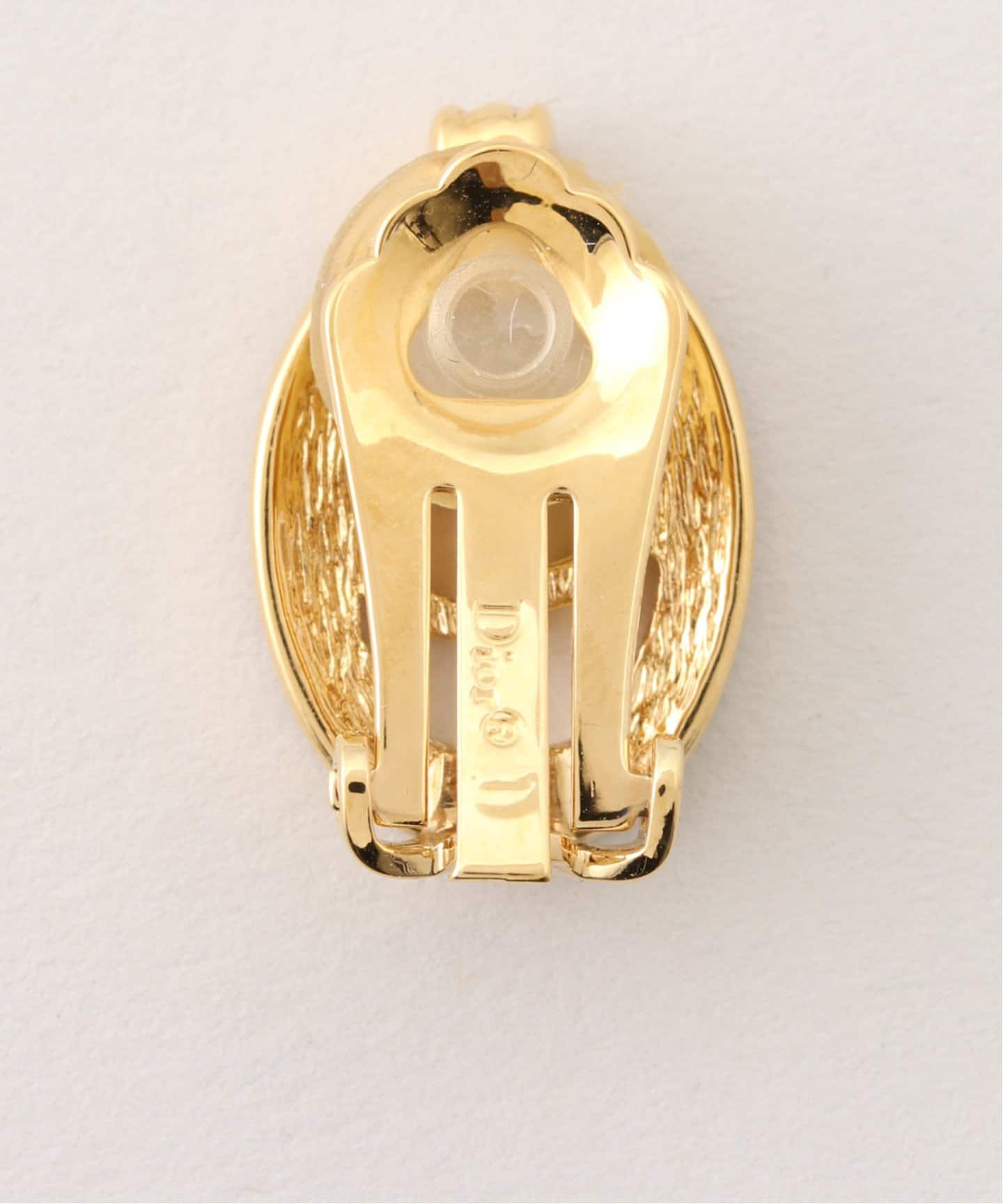 VINTAGE DIOR/ディオール】 earring logo oval rs(両耳