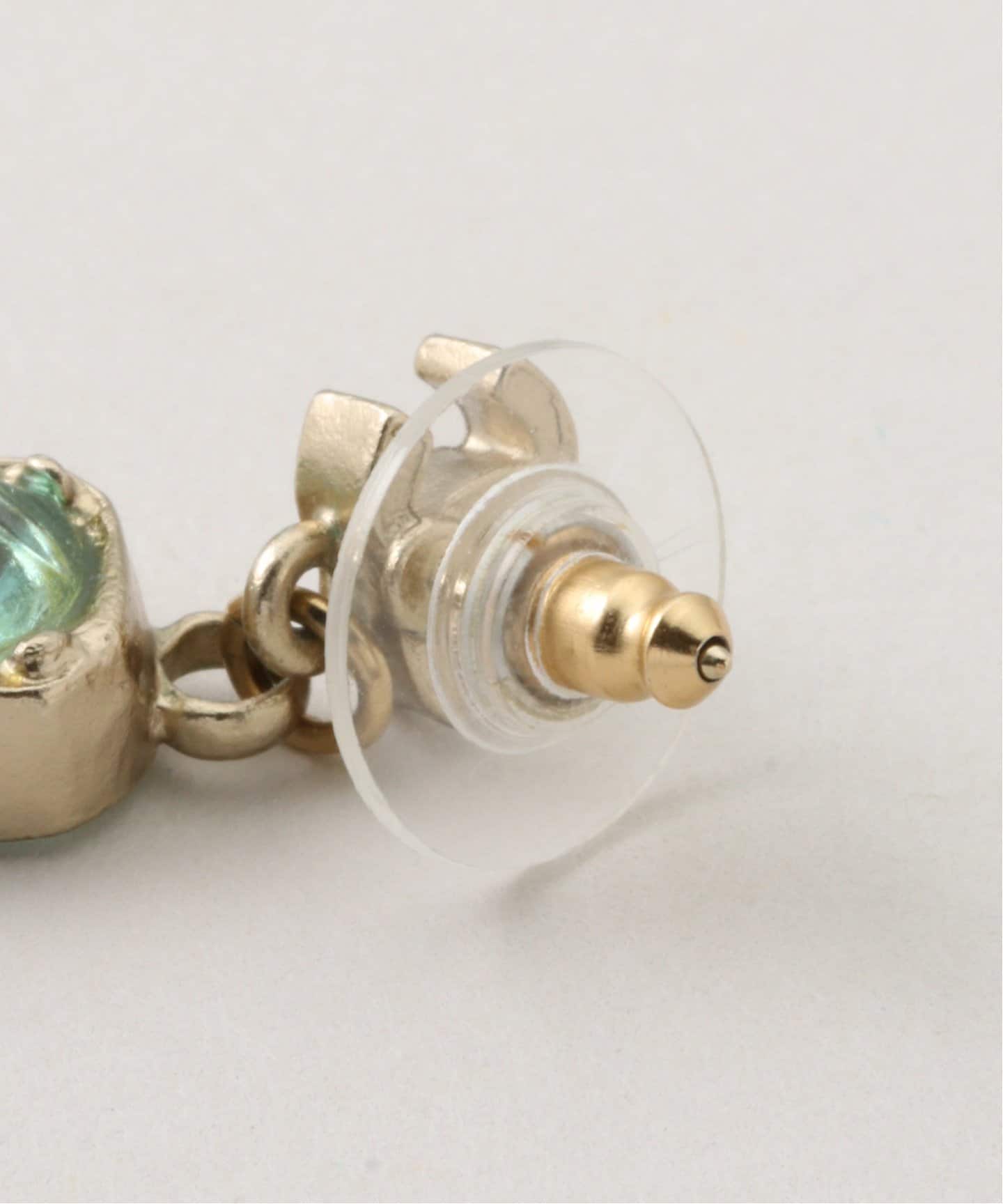 VINTAGE CHANEL/シャネル】pierce logo color stone(両耳