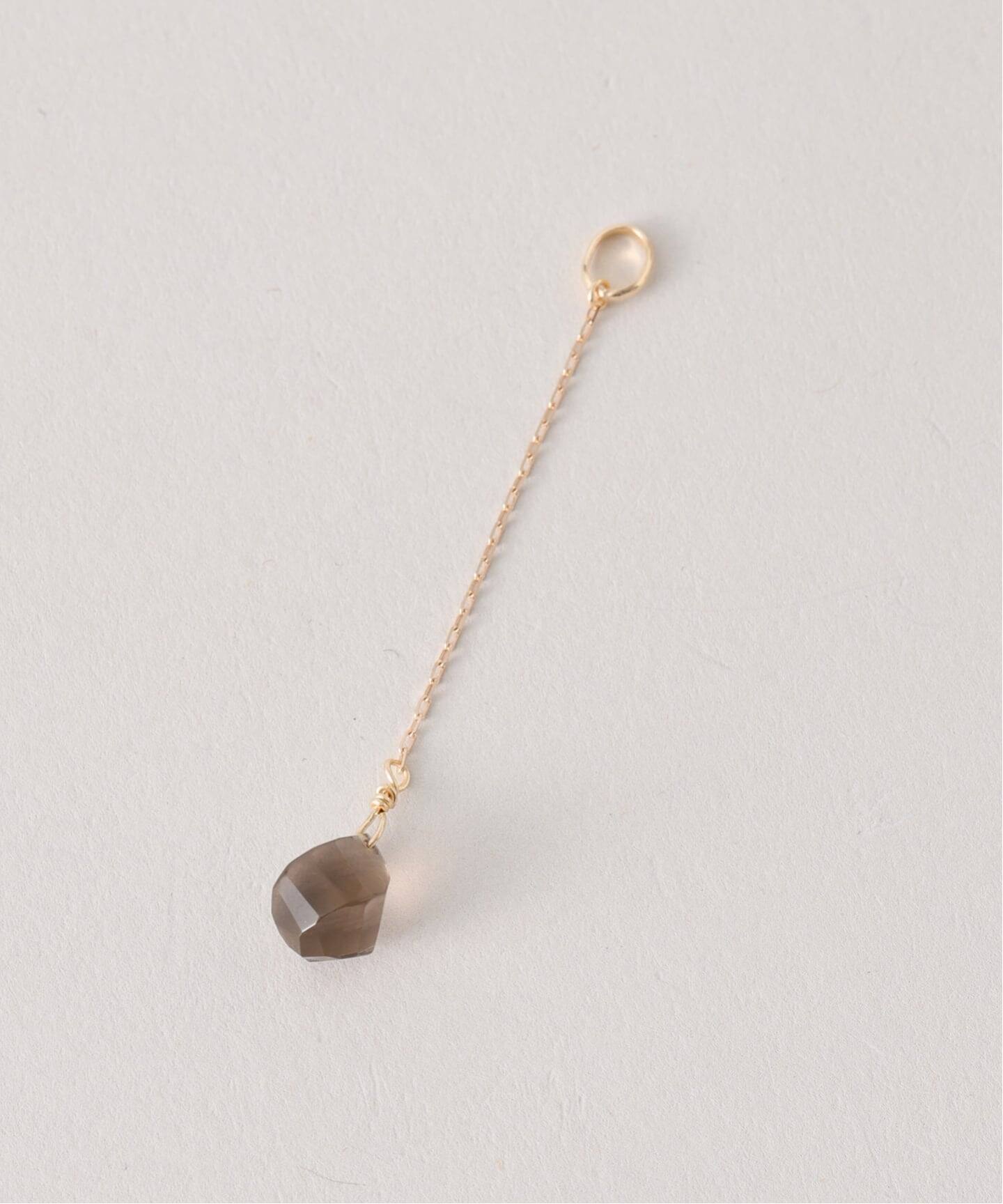 ツイストカットスモーキークォーツチェーンチャーム K10（チャーム