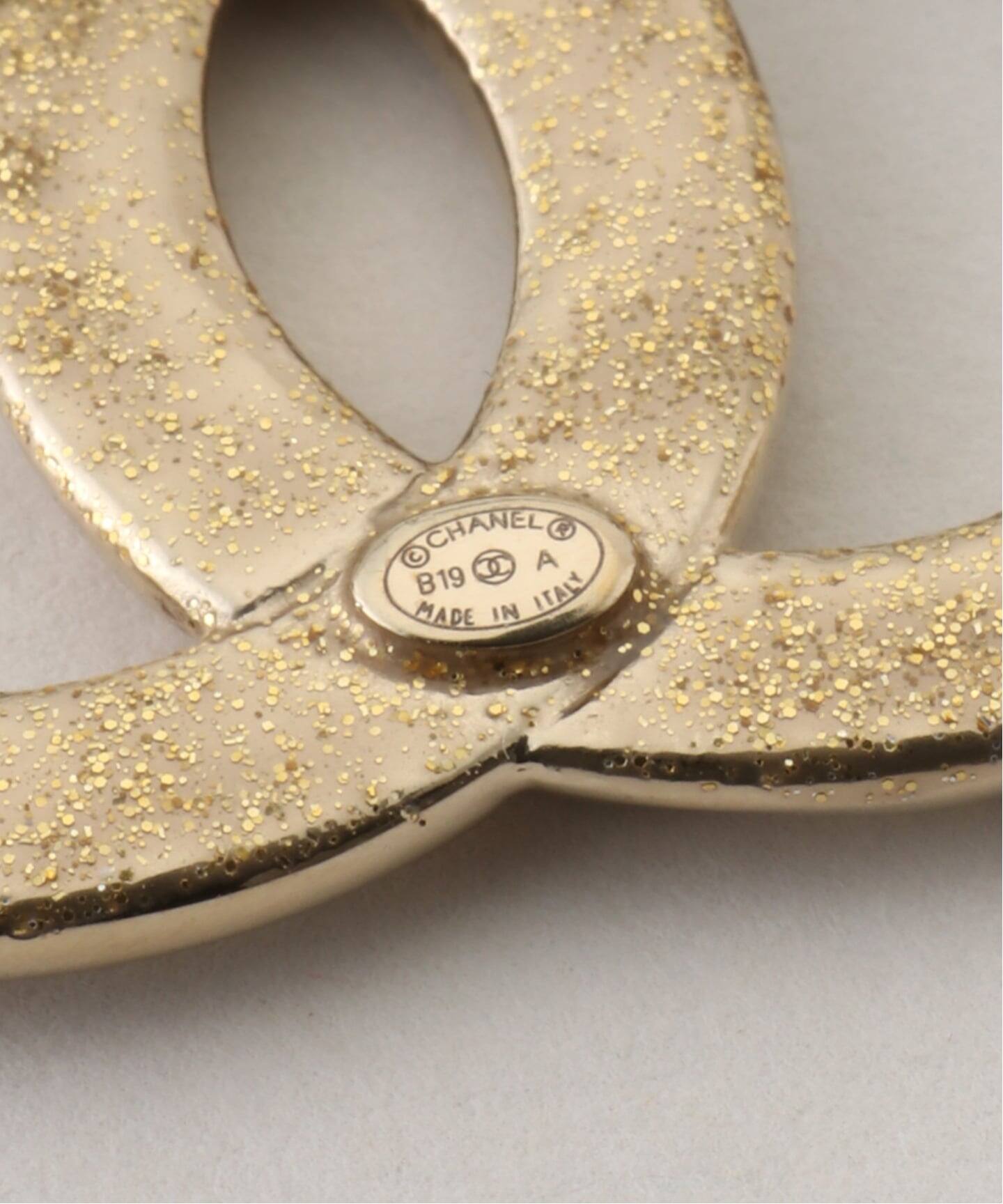 CHANEL/シャネル】CC brooch half rs checkered（コサージュ