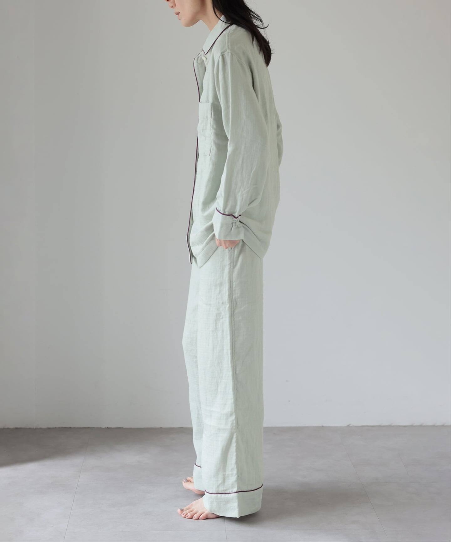 【新品】UCHINO マシュマロガーゼ ワイドパンツ リラクシング ルームウェア マシュマロガーゼフラワーワイドレディースパンツ | UCHINO