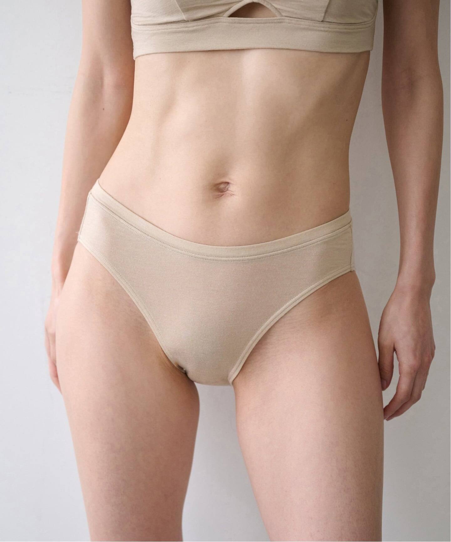 ベージュビキニ ACTIVE】Bamboo ストレッチビキニショーツ（ベージュ）（ショーツ