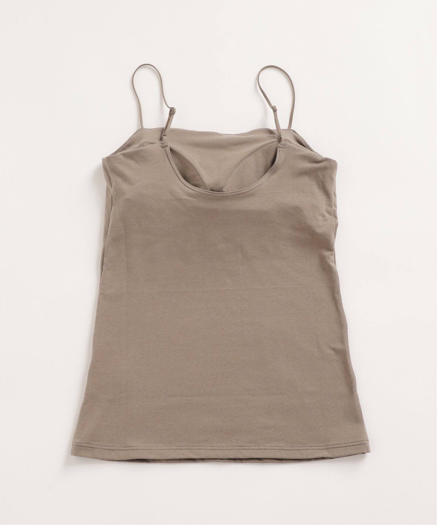 追加2》オーガニックコットン混 ストレッチブラキャミソール（カップ