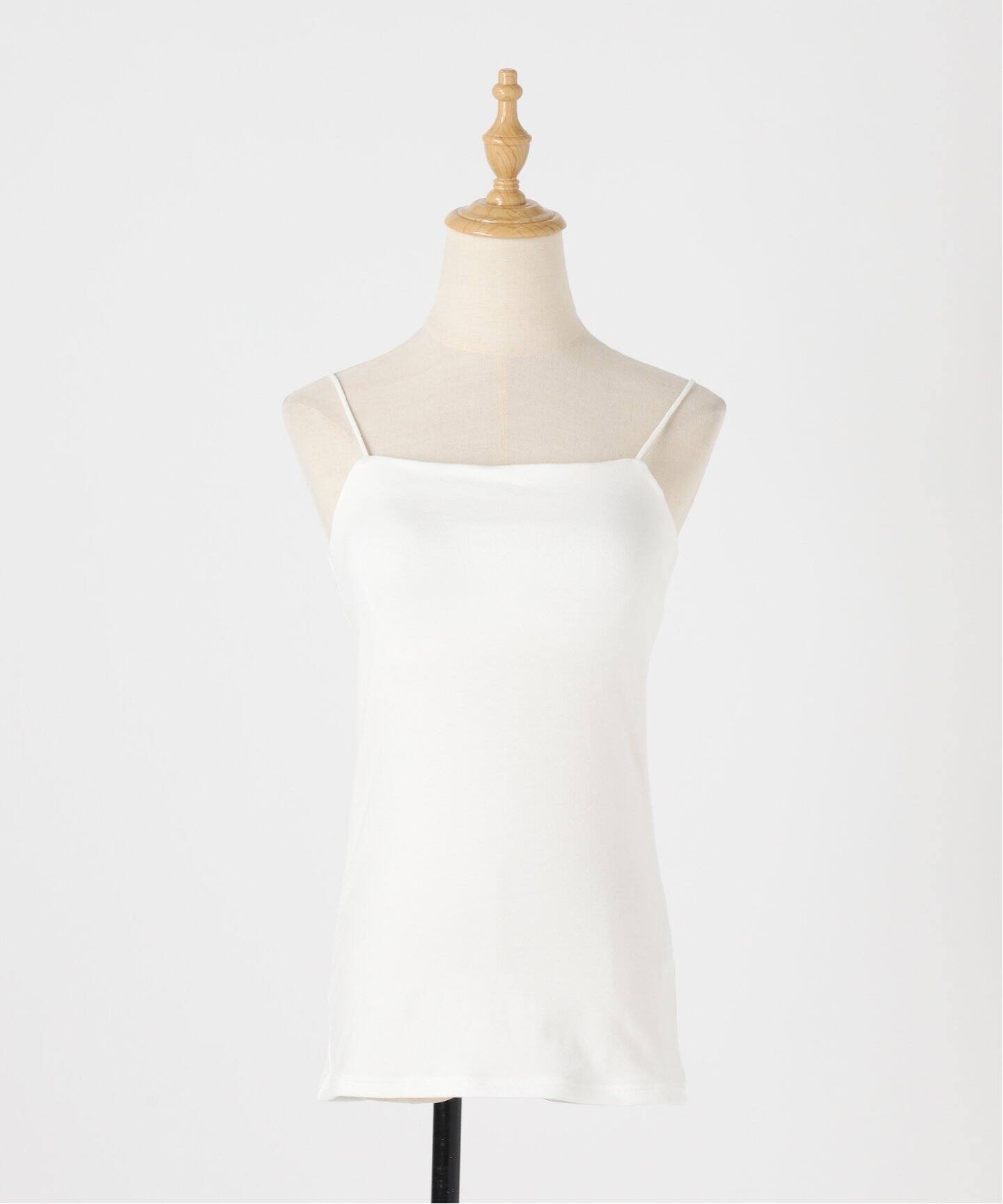 追加2》オーガニックコットン混 ストレッチブラキャミソール（カップ