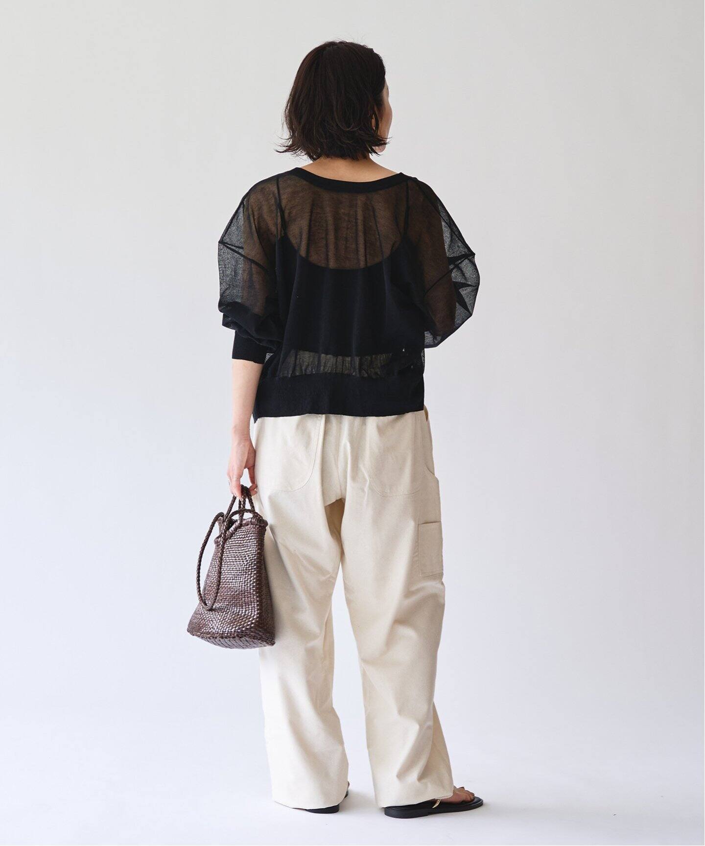 新品タグ付　EMILY WEEK WOOLRIB オーバーパンツ　ブラック　38 ACTIVE】Bamboo ストレッチブラ（ブラック）（ブラジャー