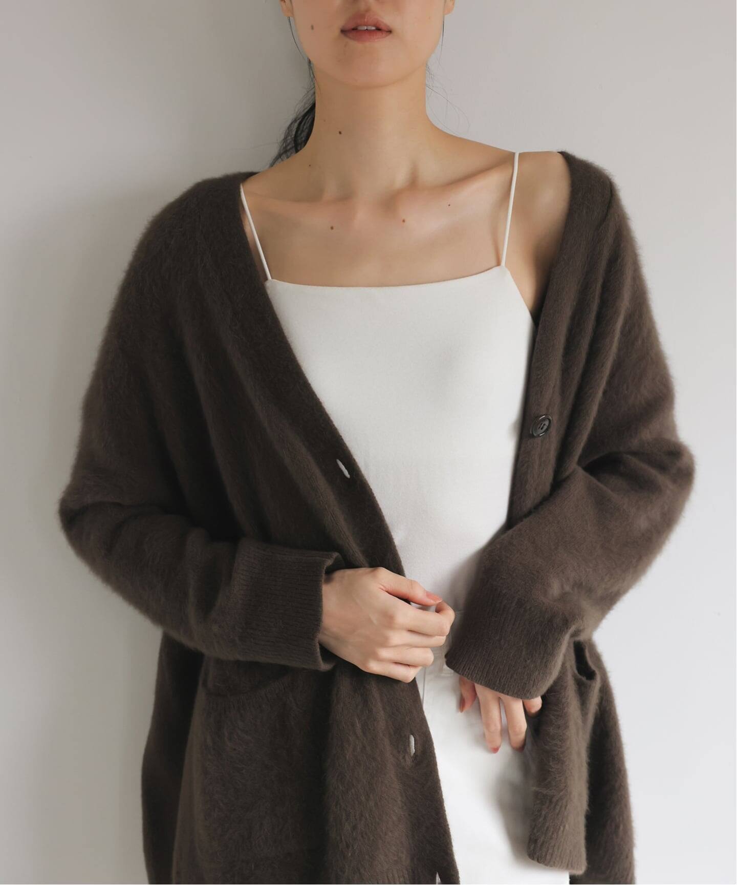 追加3》オーガニックコットン混 ストレッチブラキャミソール（カップ