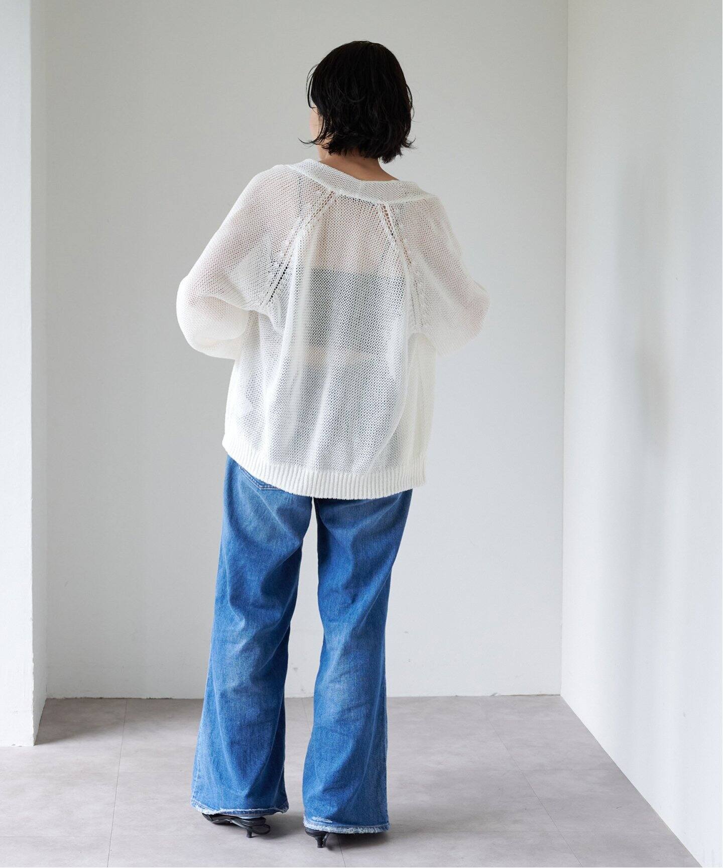 EMILY WEEK×FRAMeWORK Vラインクロップドブラキャミソール