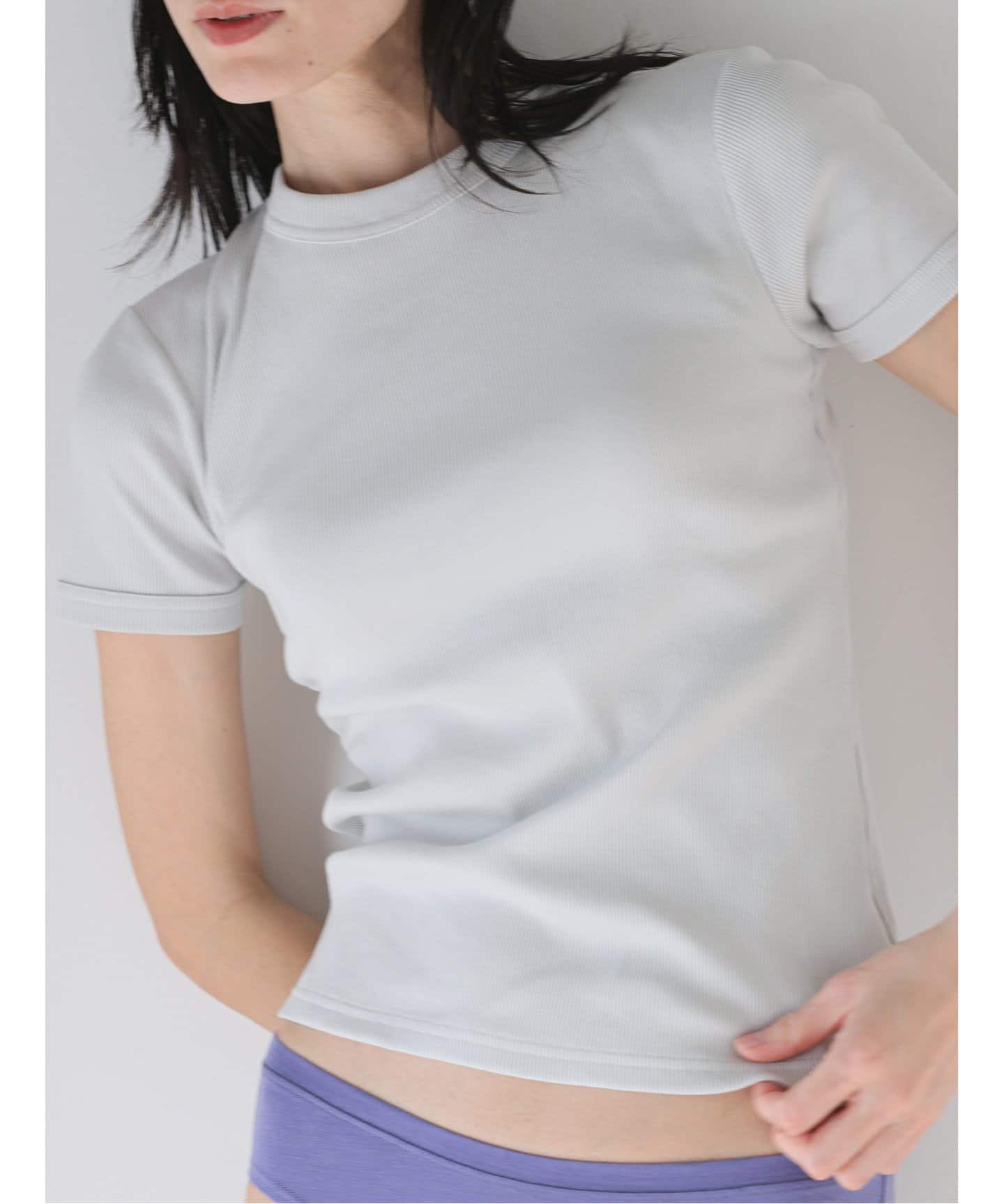 EMILY WEEK　「ROOM」カップ付きリブテレコTシャツ ROOM】カップ付きリブテレコTシャツ（カップ付きインナー