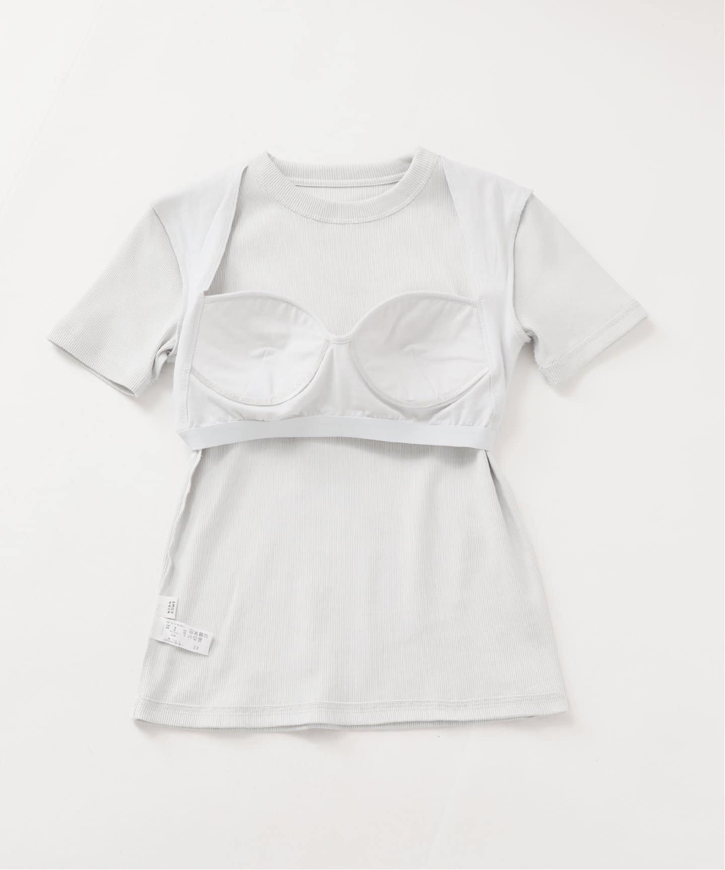 EMILY WEEK　「ROOM」カップ付きリブテレコTシャツ ROOM】カップ付きリブテレコTシャツ（カップ付きインナー