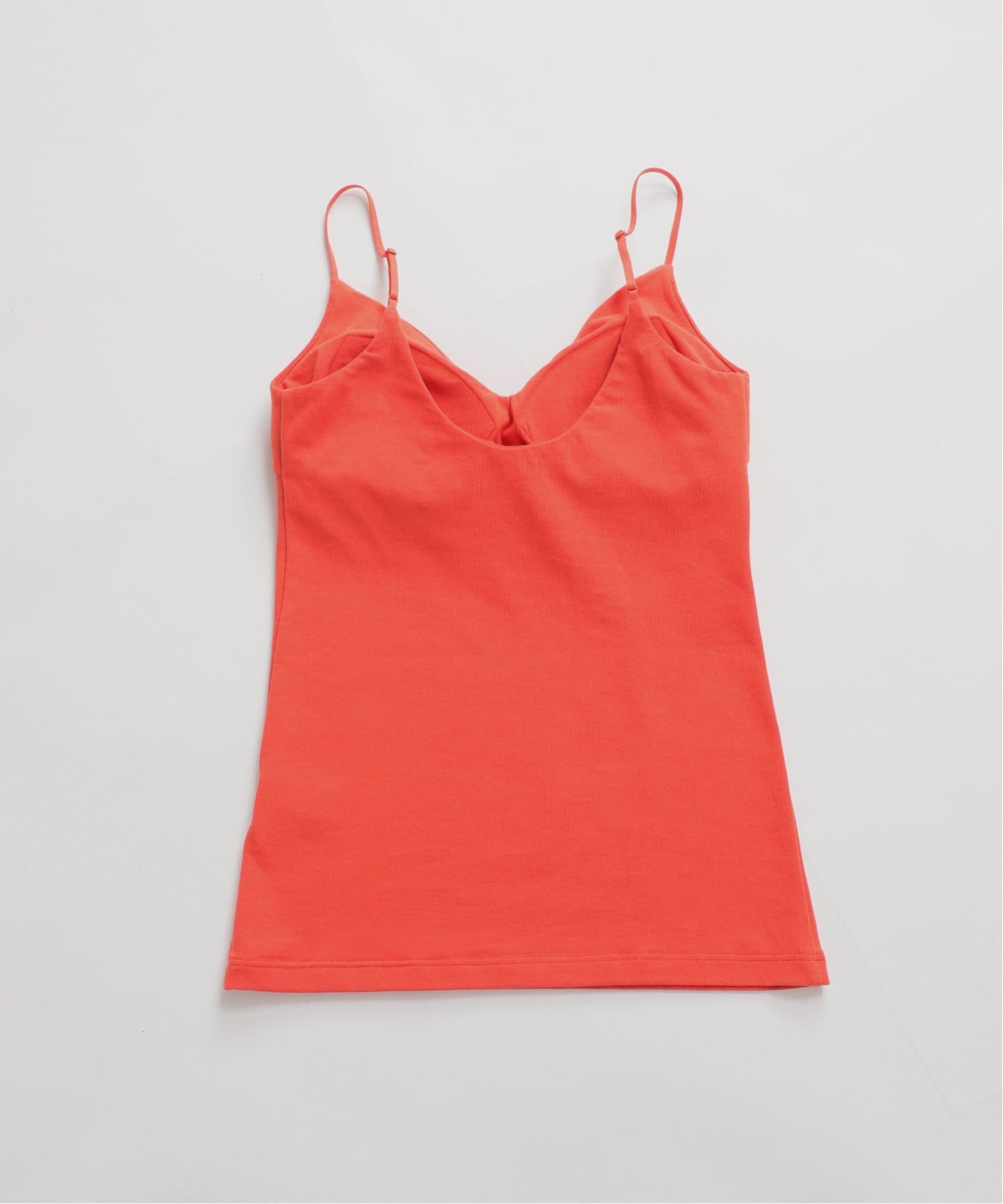 RESET】オーガニックコットン混 ブラキャミソール（オレンジレッド