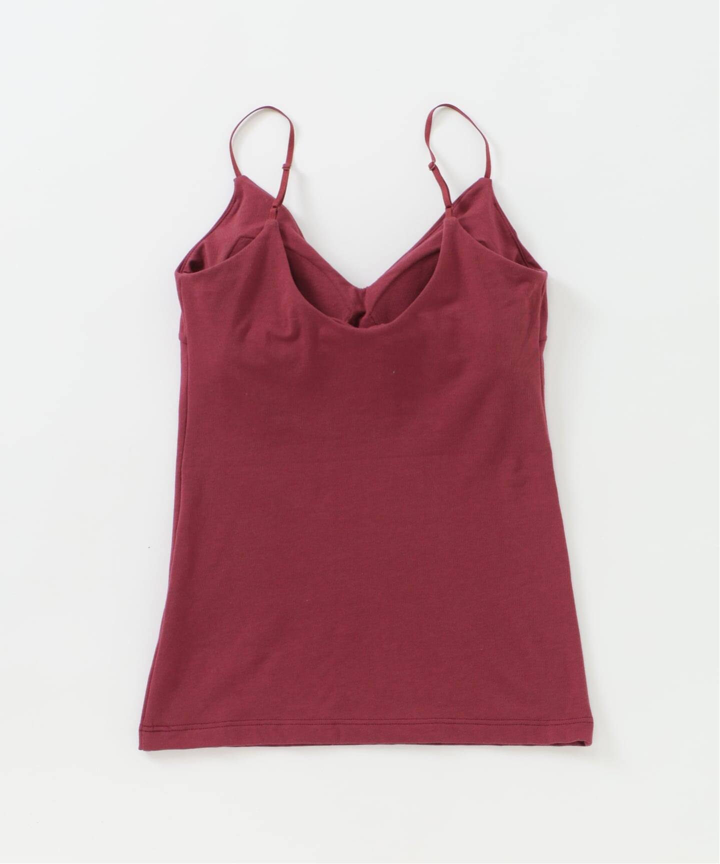 RESET】オーガニックコットン混 ブラキャミソール（ベージュ、ボルドー