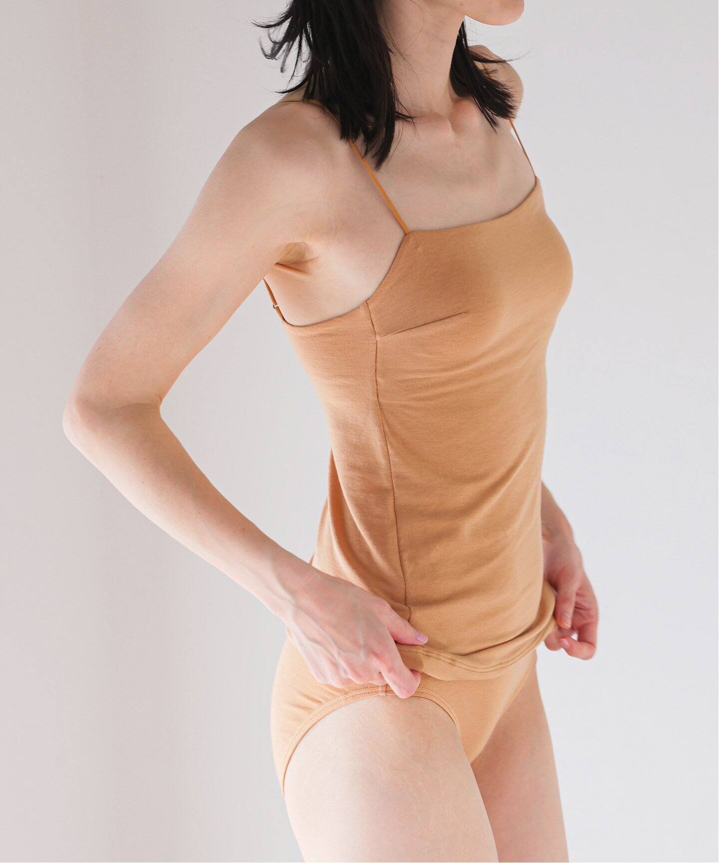 ACTIVE】Bamboo ストレッチキャミソール（アンバー、パープル