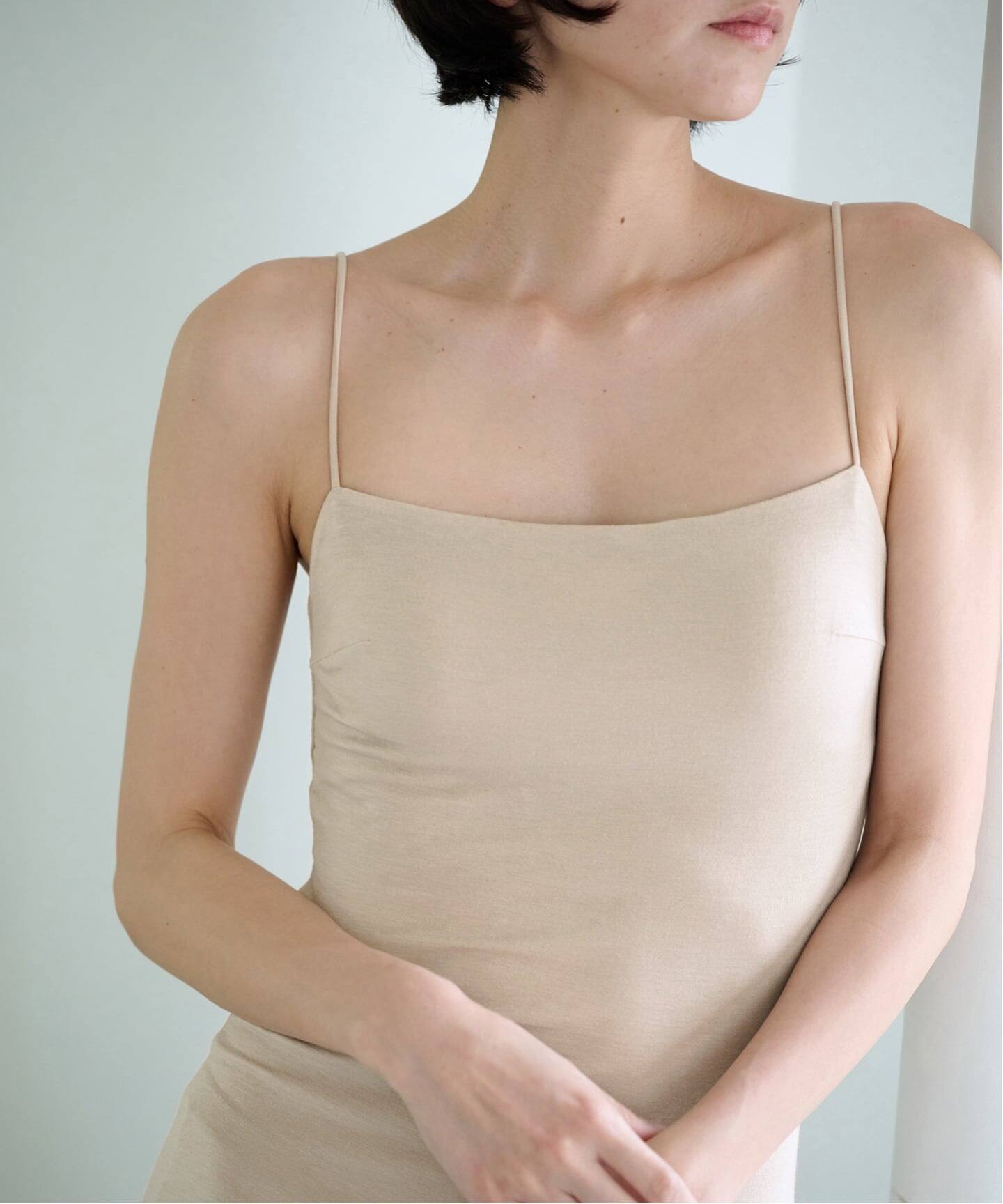 EMILY WEEK 【ACTIVE】Bamboo ストレッチロングキャミソール ACTIVE】Bamboo ストレッチロングキャミソール（ベージュ）（カップ