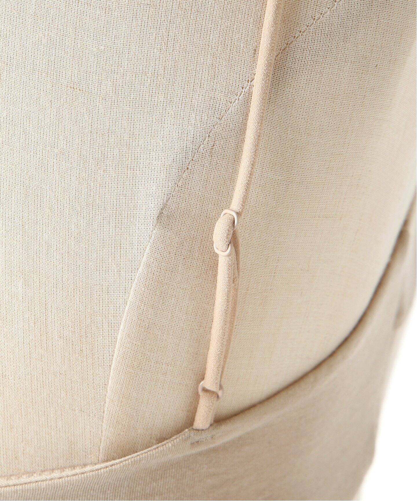 ACTIVE】Bamboo ストレッチロングキャミソール（ベージュ）（カップ