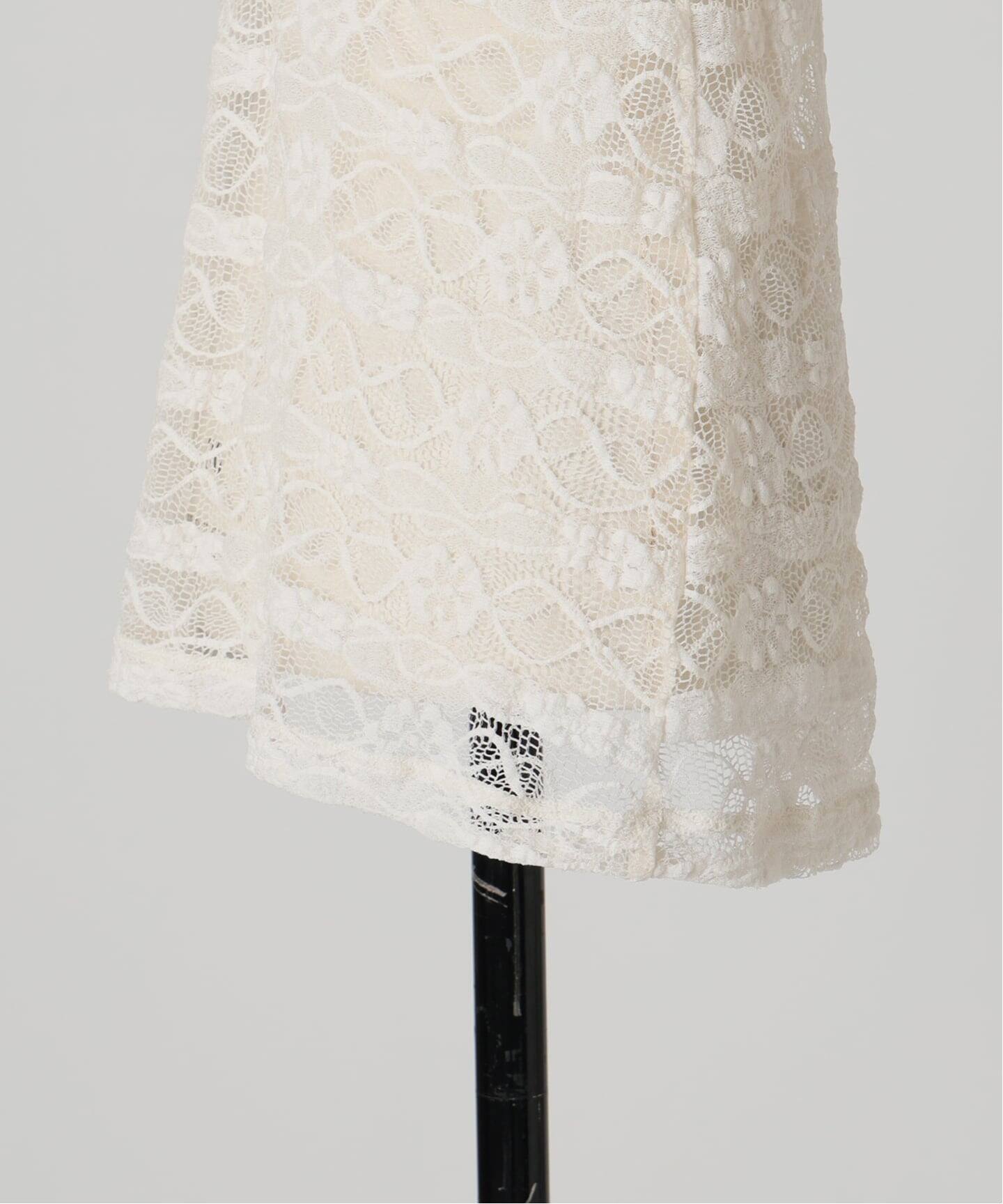 シャーリングレースロングキャミソール（キャミソール）｜EMILY WEEK