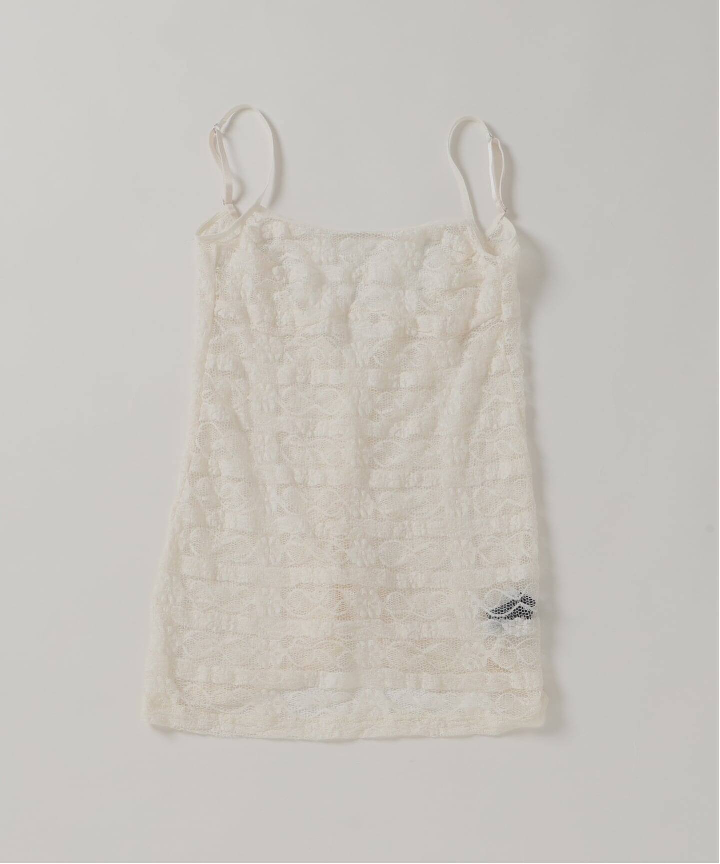 シャーリングレースロングキャミソール（キャミソール）｜EMILY WEEK