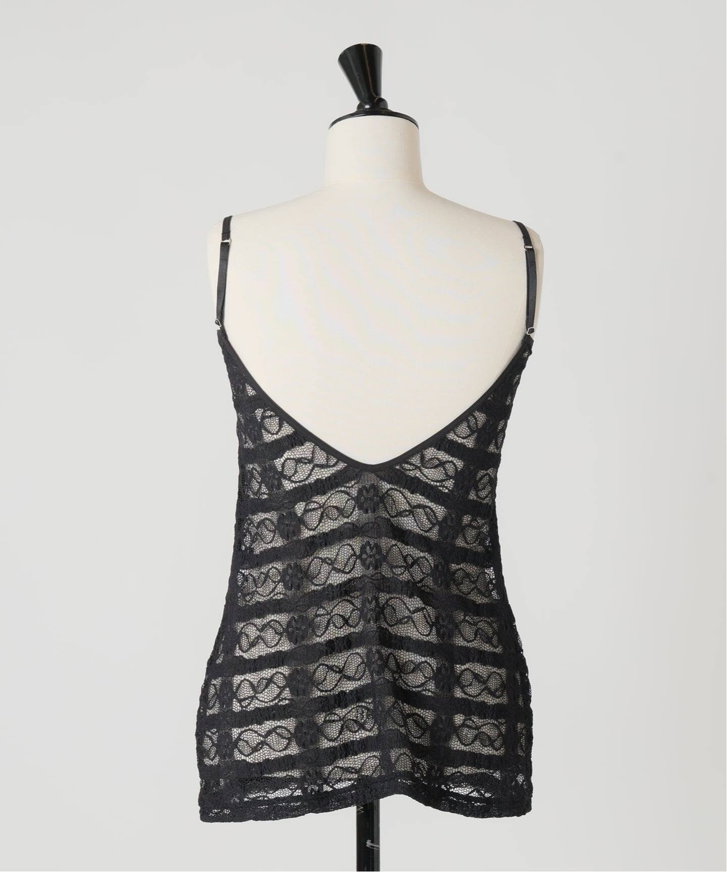 シャーリングレースロングキャミソール（キャミソール）｜EMILY WEEK