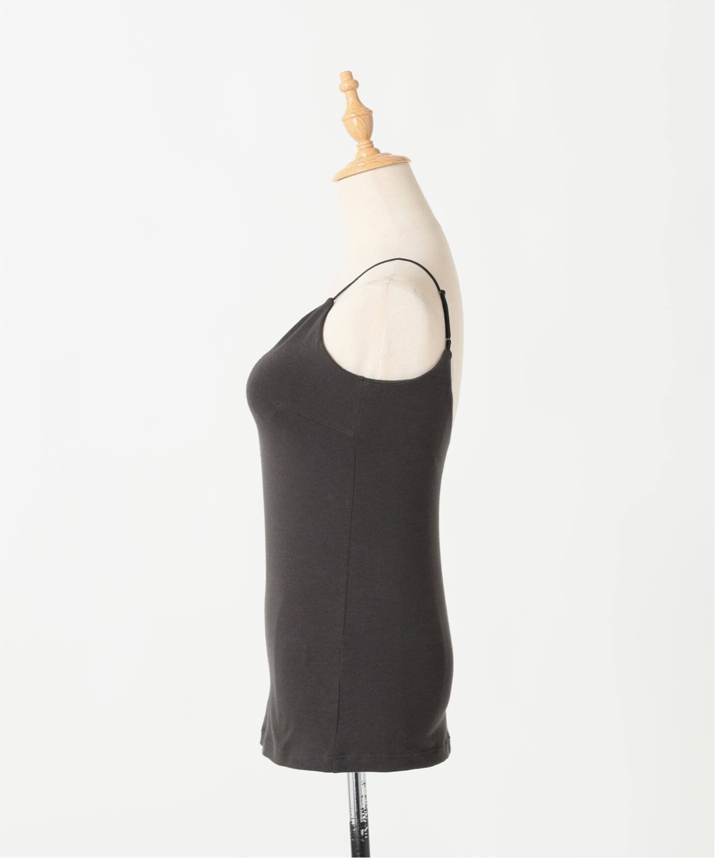 RESET】オーガニックコットン混 ブラキャミソール（グレー）（カップ