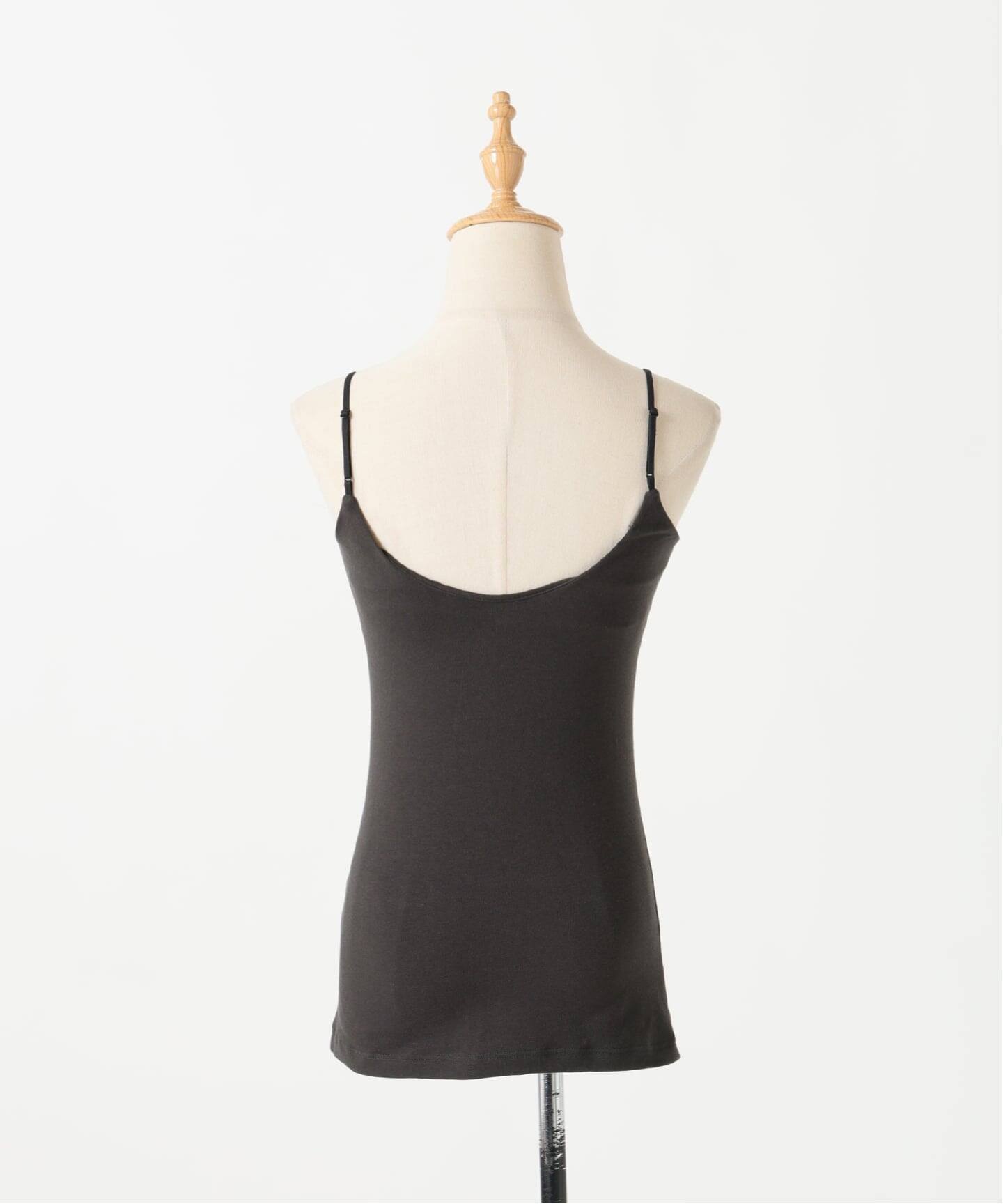 RESET】オーガニックコットン混 ブラキャミソール（グレー）（カップ