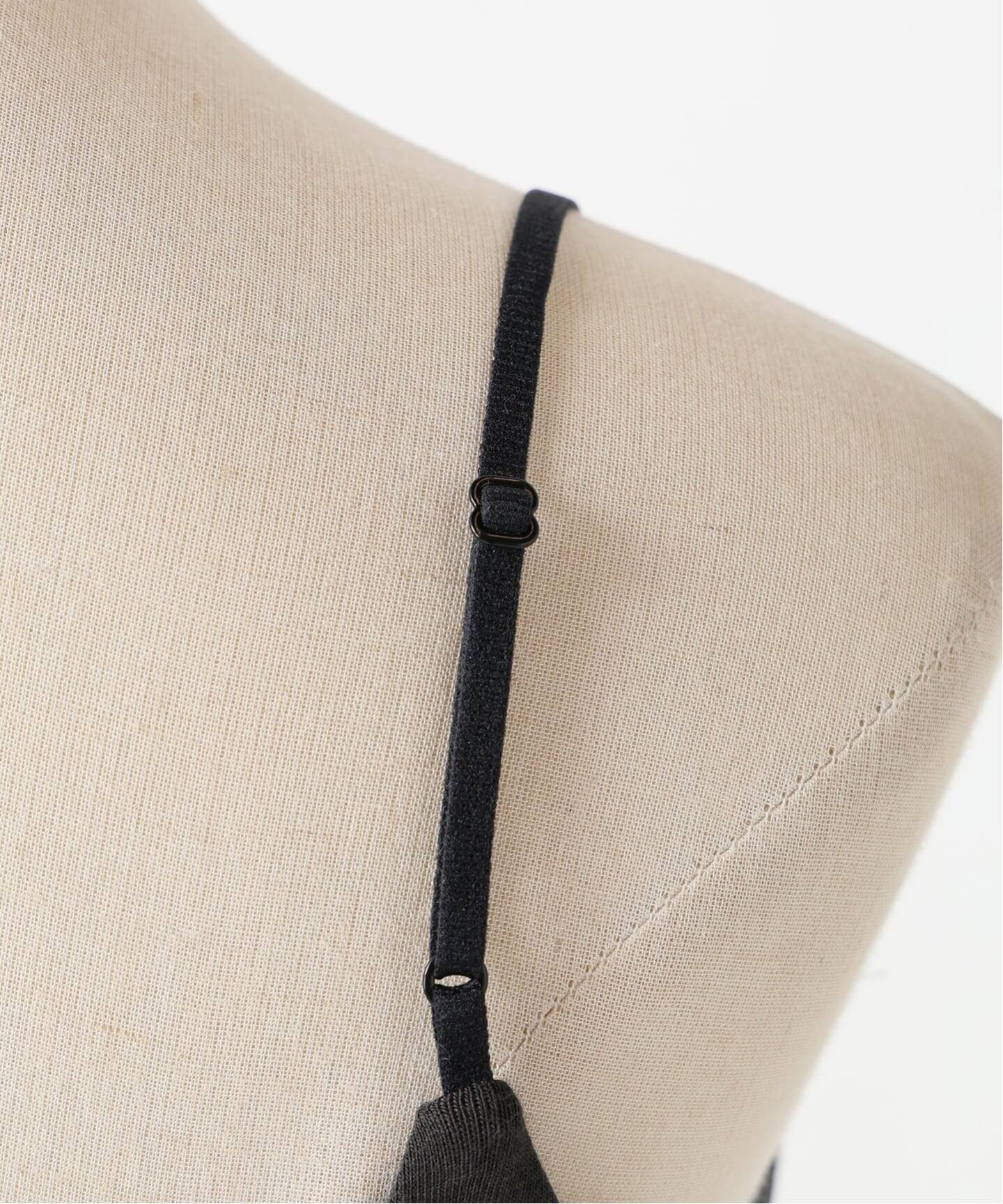 RESET】オーガニックコットン混 ブラキャミソール（グレー）（カップ