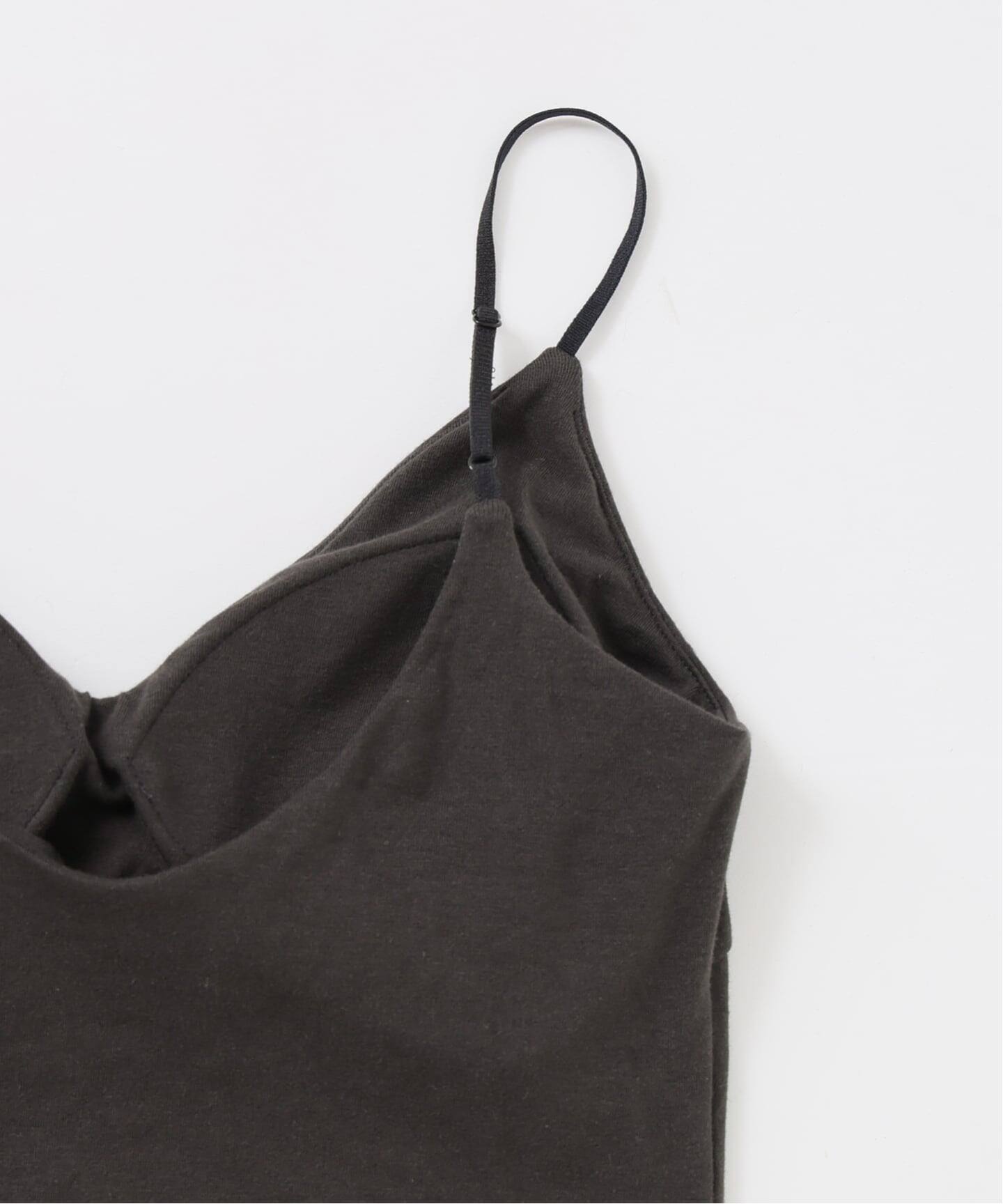 RESET】オーガニックコットン混 ブラキャミソール（グレー）（カップ