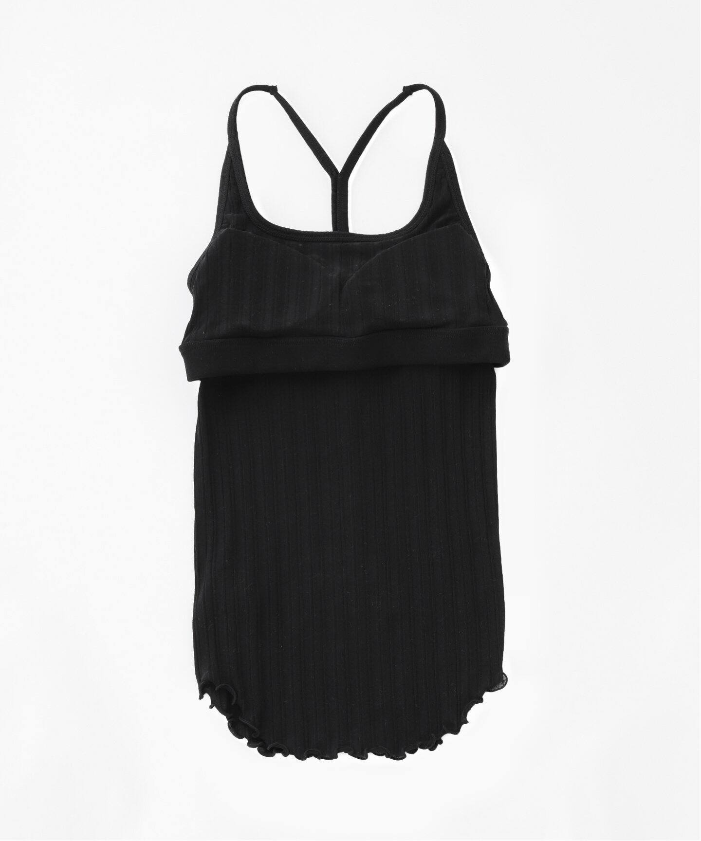 HAKUJI/ハクジ】Wide rib bra タンクトップ / H232511（カップ付き 
