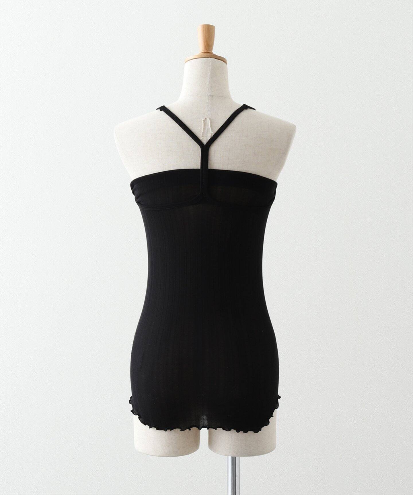 HAKUJI/ハクジ】Wide rib bra タンクトップ / H232511（カップ付き 
