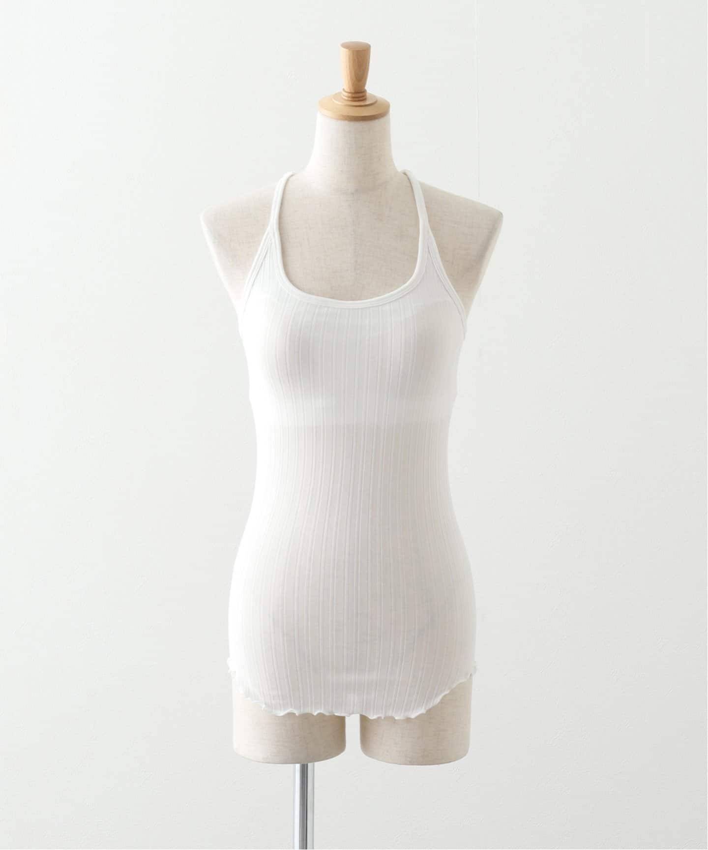 HAKUJI イエロー タンクトップ HAKUJI/ハクジ】Wide rib bra タンクトップ / H232511（カップ