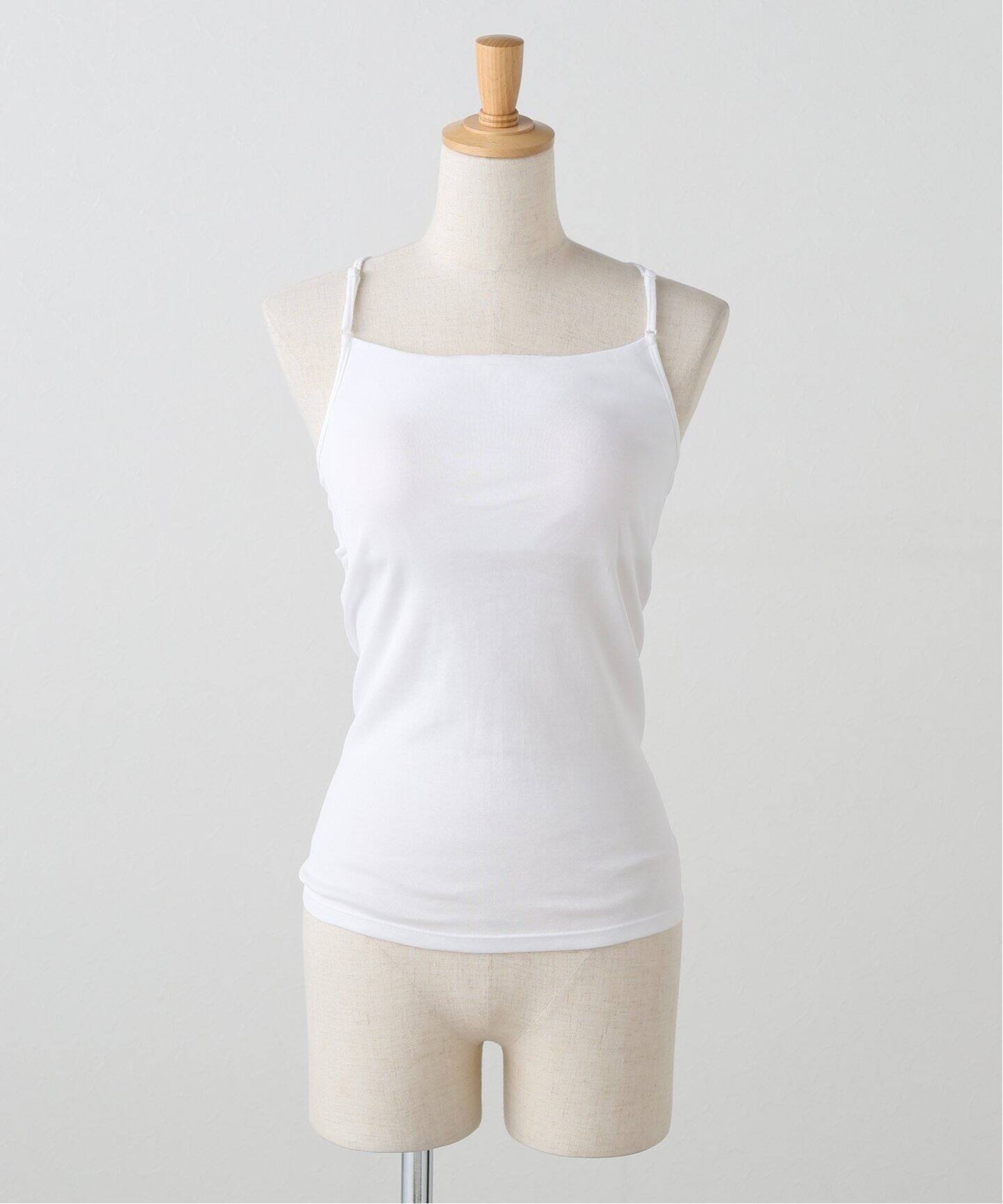 【EMILY WEEK】Organic Cottonバックレースブラキャミソール バックスタイルが決まる！見えてもOKな夏インナー。｜EMILY WEEK