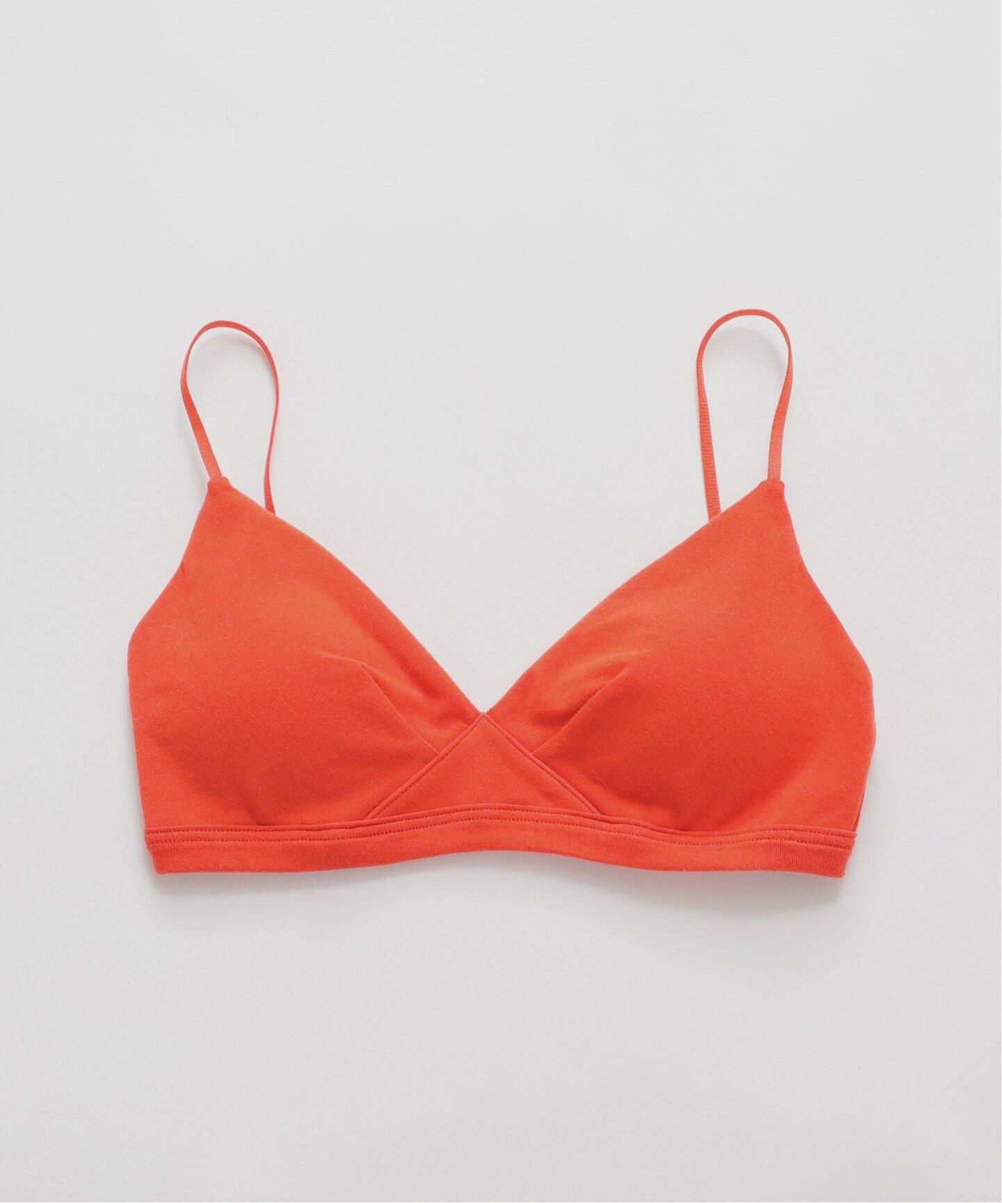 RESET】オーガニックコットン混 ブラ（オレンジレッド）（ブラ