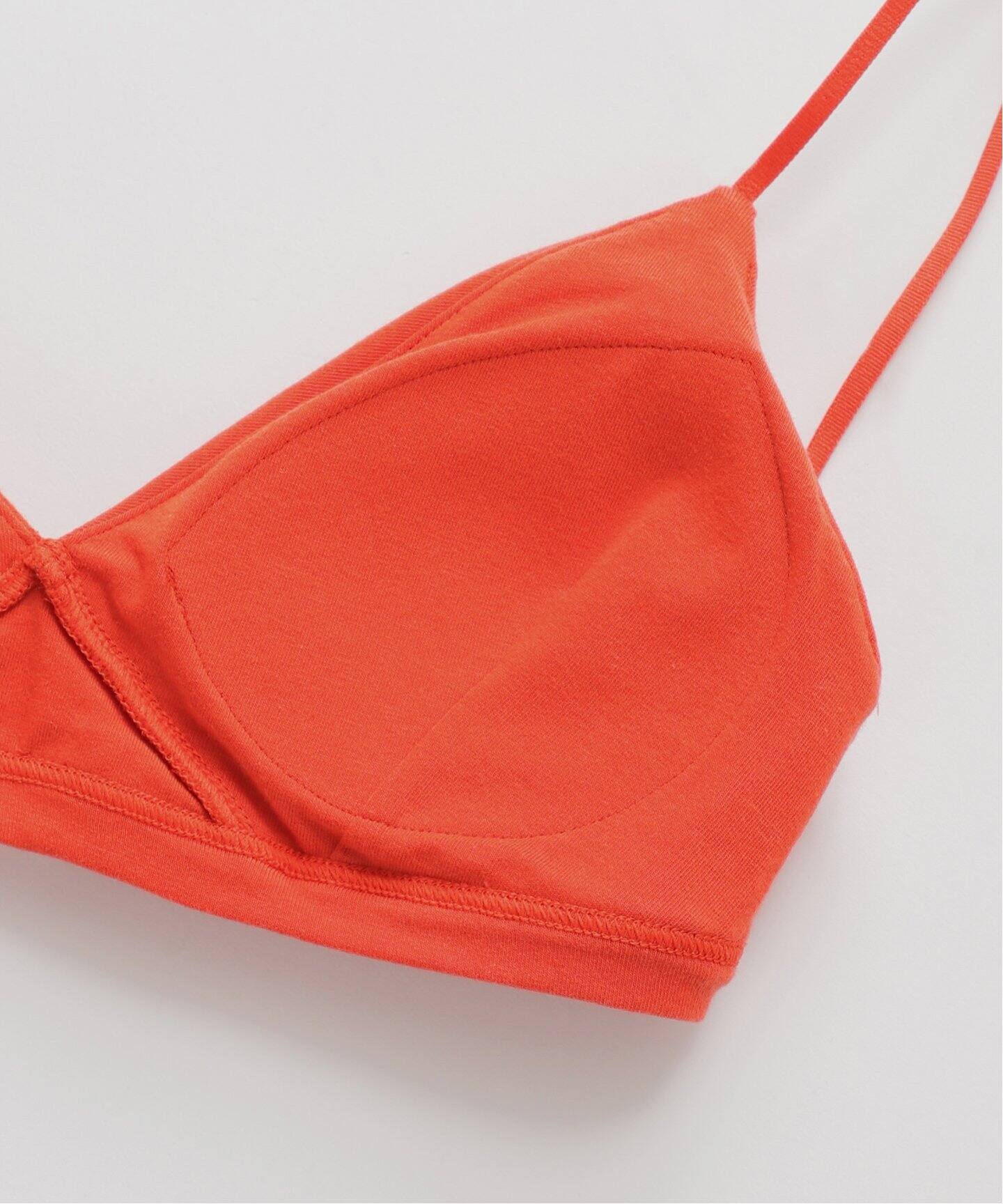 RESET】オーガニックコットン混 ブラ（オレンジレッド）（ブラ