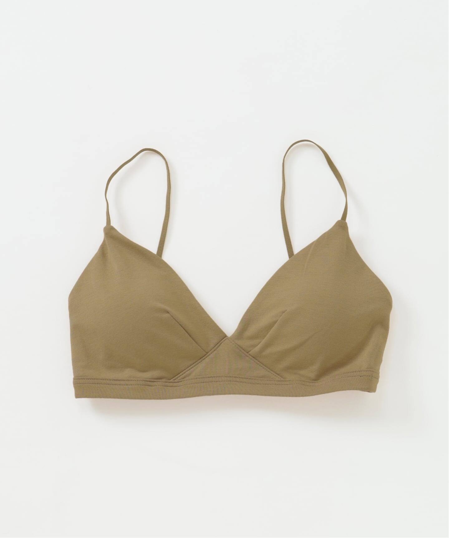 RESET】オーガニックコットン混 ブラ（ベージュ、ボルドー）（ブラ