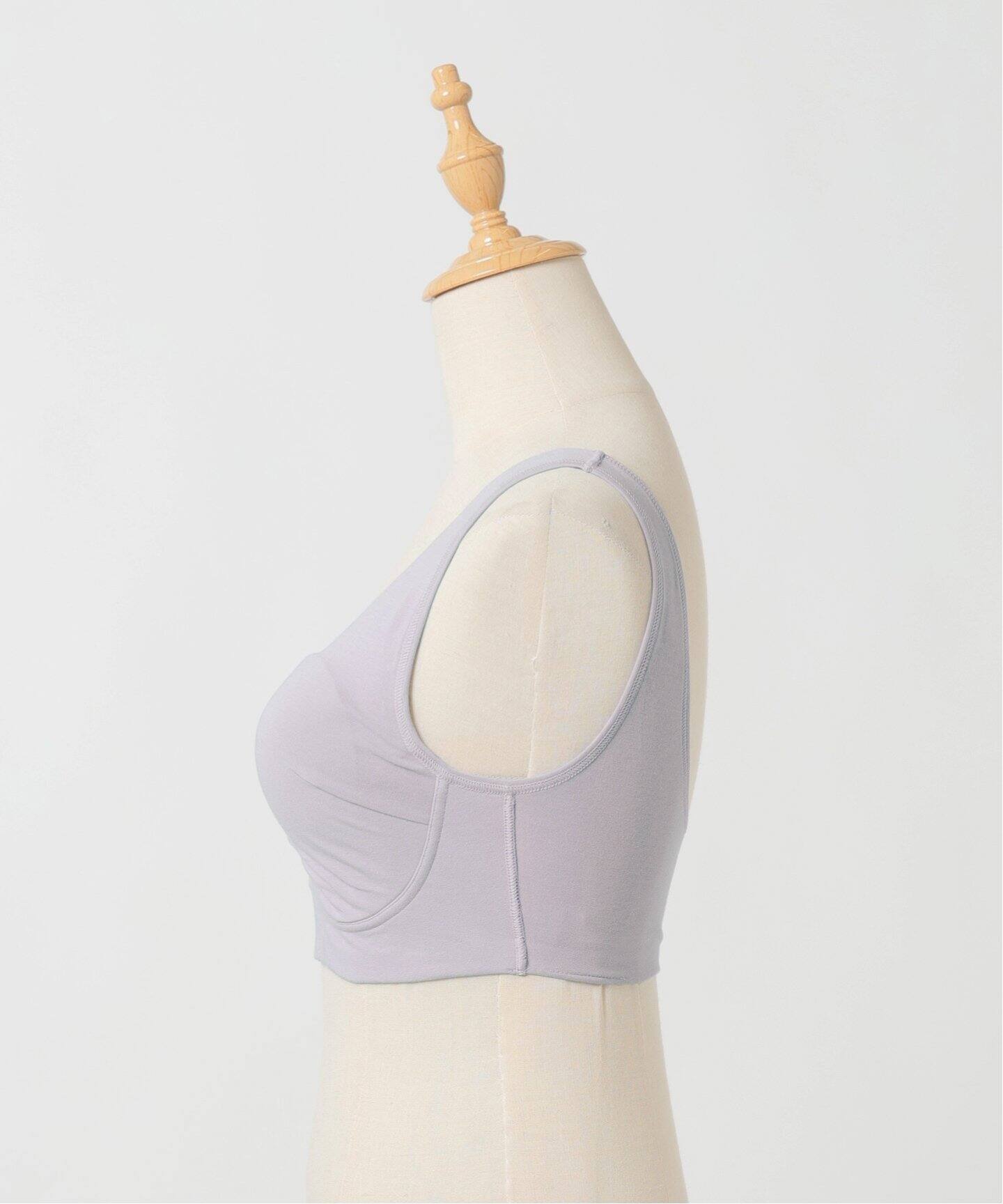 NEUTRAL】オーガニックコットン混カバレッジブラ（グリーン、パープル