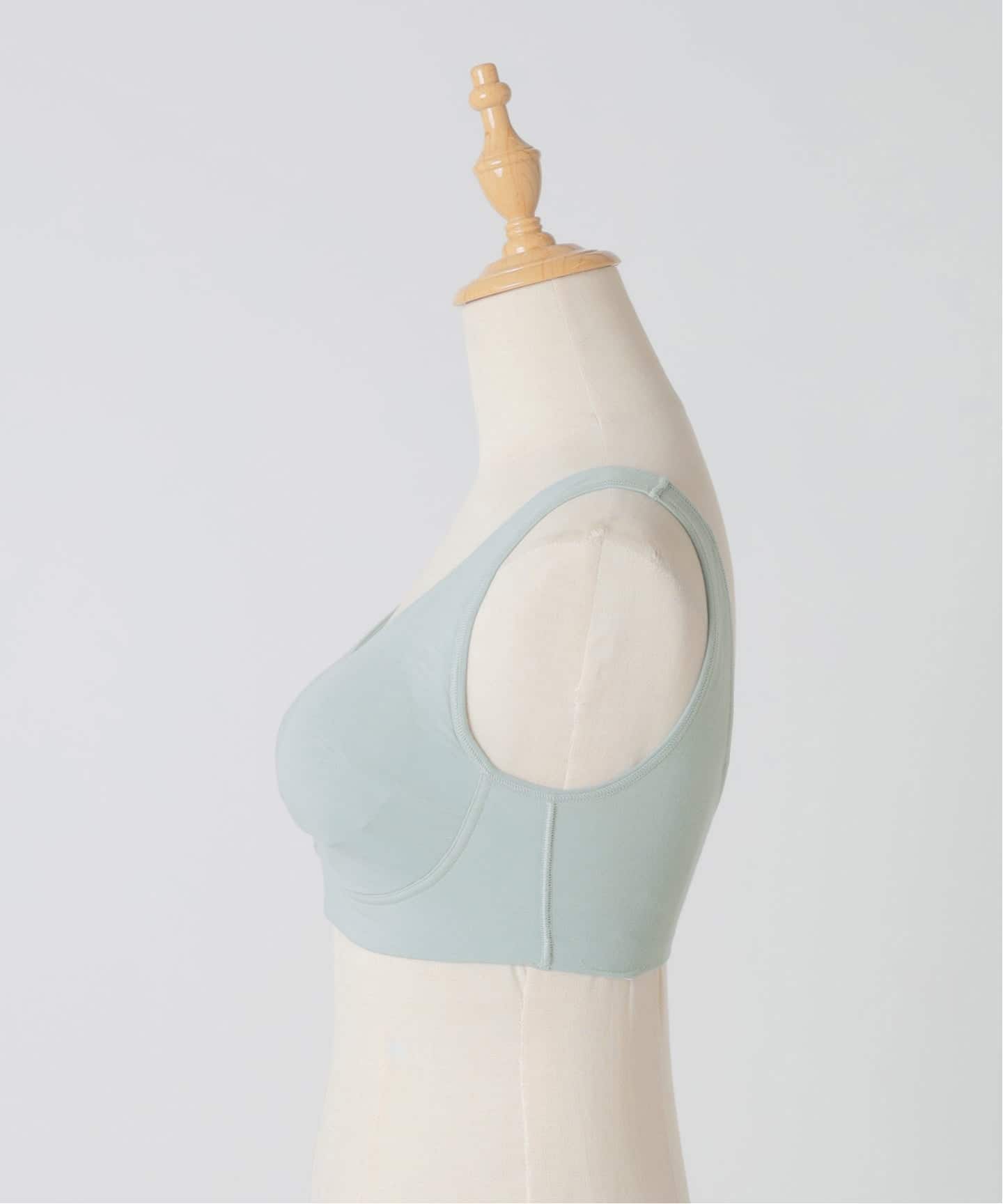 NEUTRAL】オーガニックコットン混カバレッジブラ（サックス）（ブラ