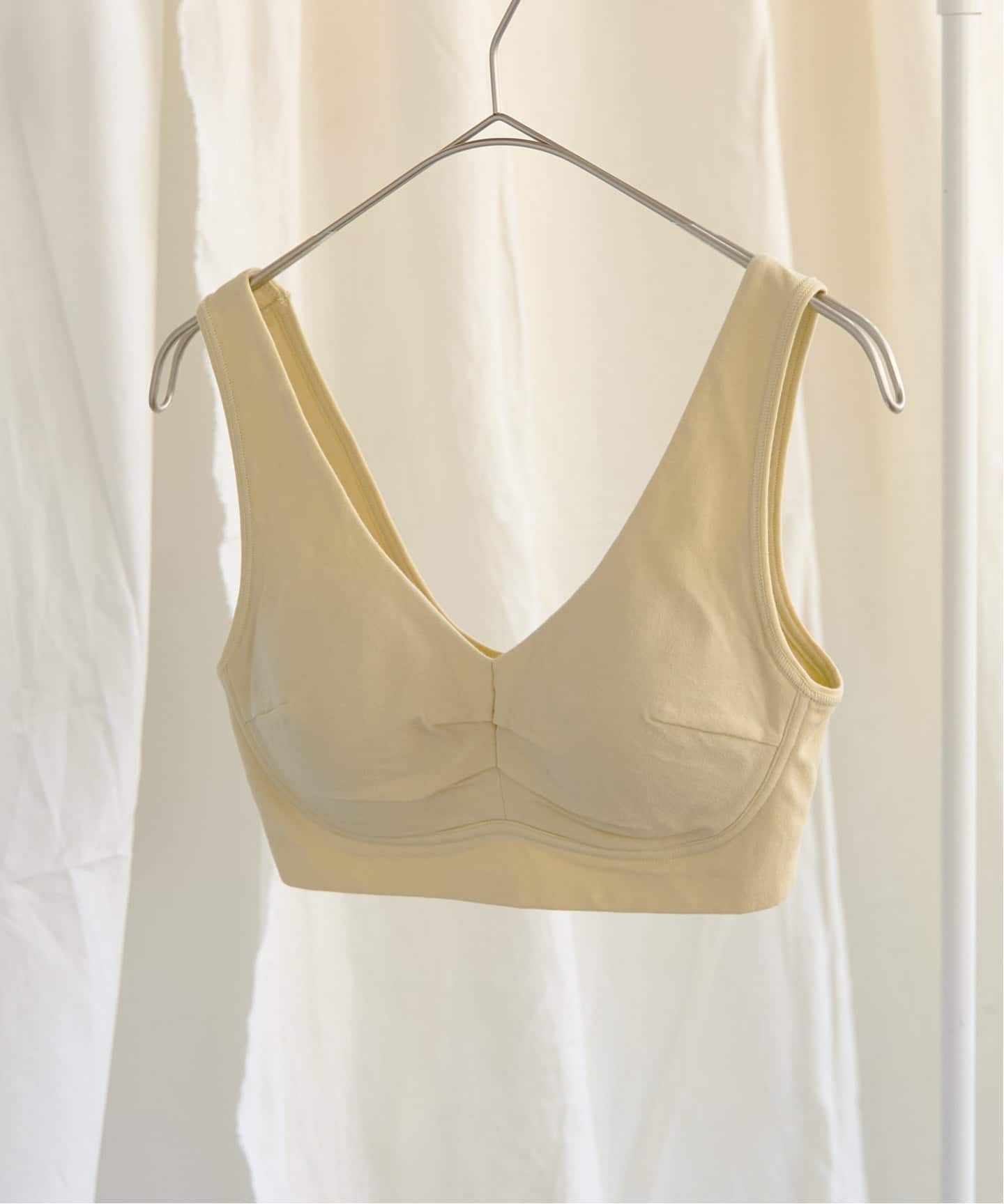 NEUTRAL】オーガニックコットン混カバレッジブラ（イエロー）（ブラ