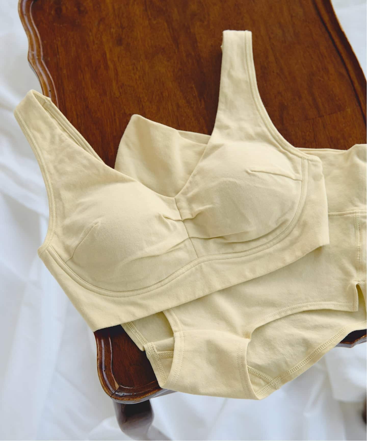 EMILY WEEKブラジャーNEUTRALオーガニックコットン混カバレッジブラ NEUTRAL】オーガニックコットン混カバレッジブラ（イエロー）（ブラ