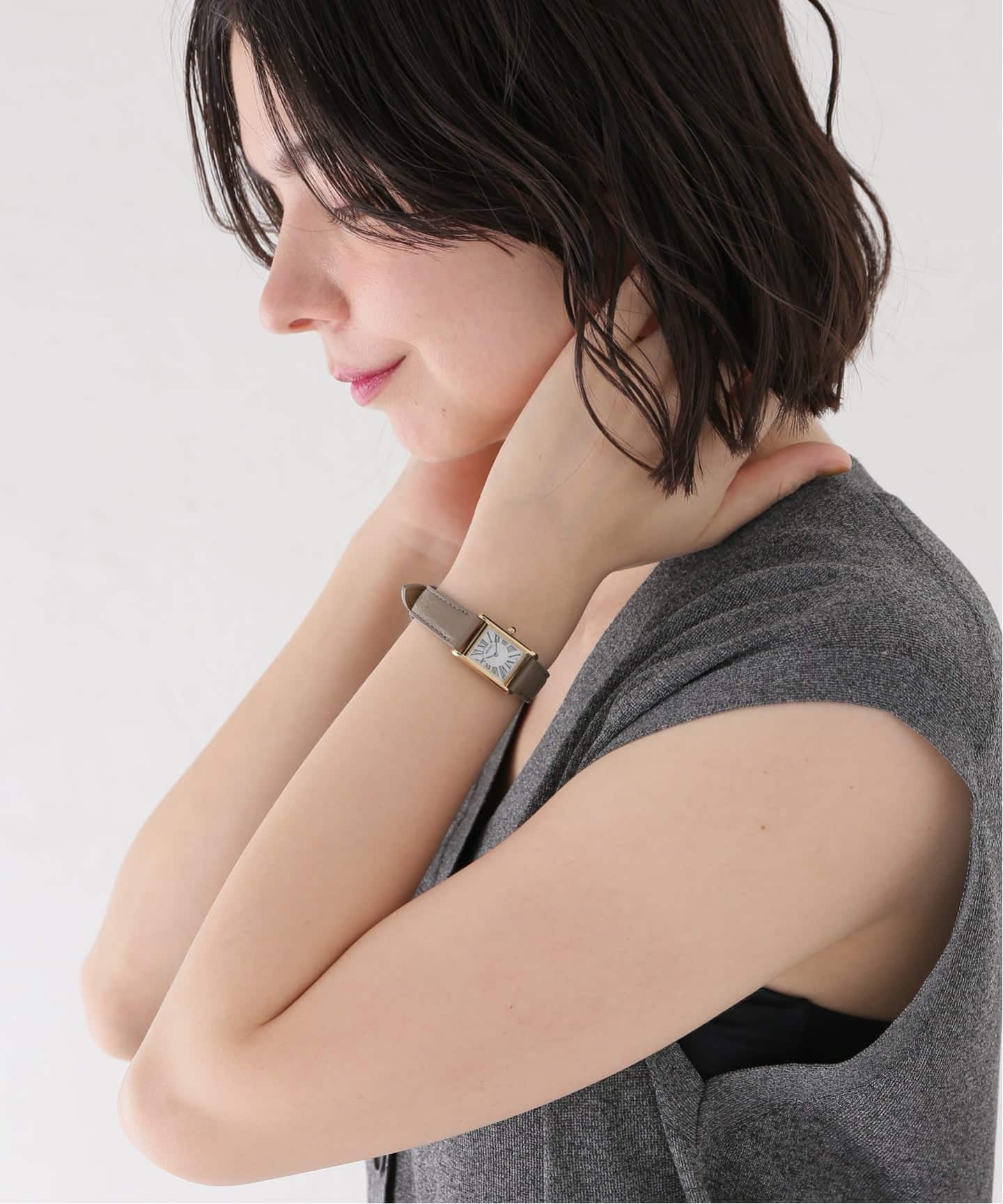 HIROB【SEIKO /セイコー】グレージュ/レザーベルト レディース時計 SEIKO / セイコー】Exclusive SZRW002 Greige 別注（新品