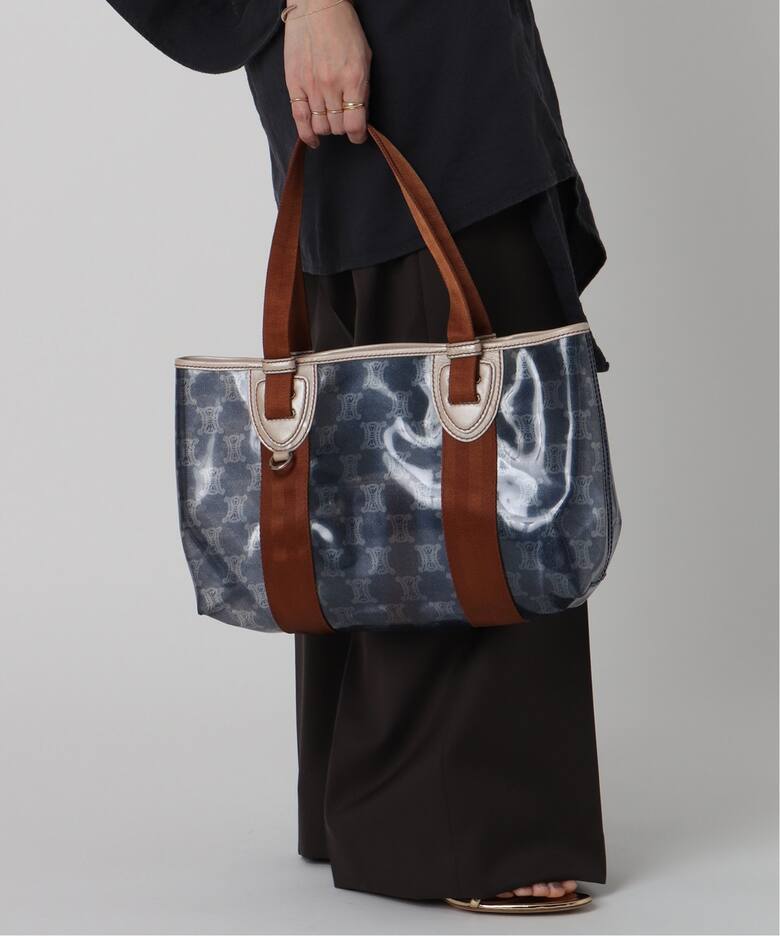 VINTAGE CELINE/セリーヌ】 マカダム ビニールトートバッグ（トート 