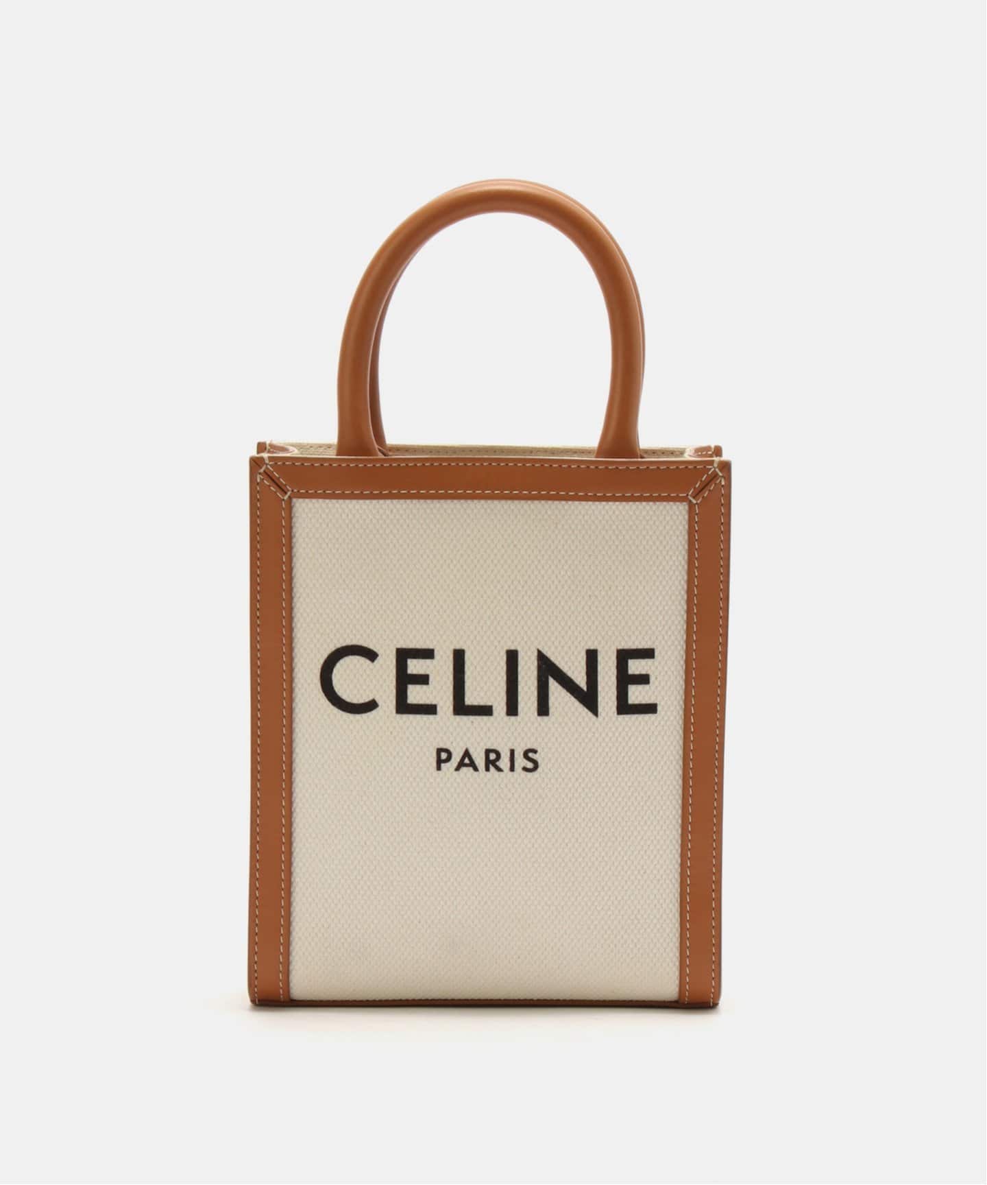 最安価格☆☆【CELINE直営店】MINI CABAS VERTICAL カバ トート ミニ CELINE Vertical Cabas(セリーヌ バーティカルカバ) バッグ