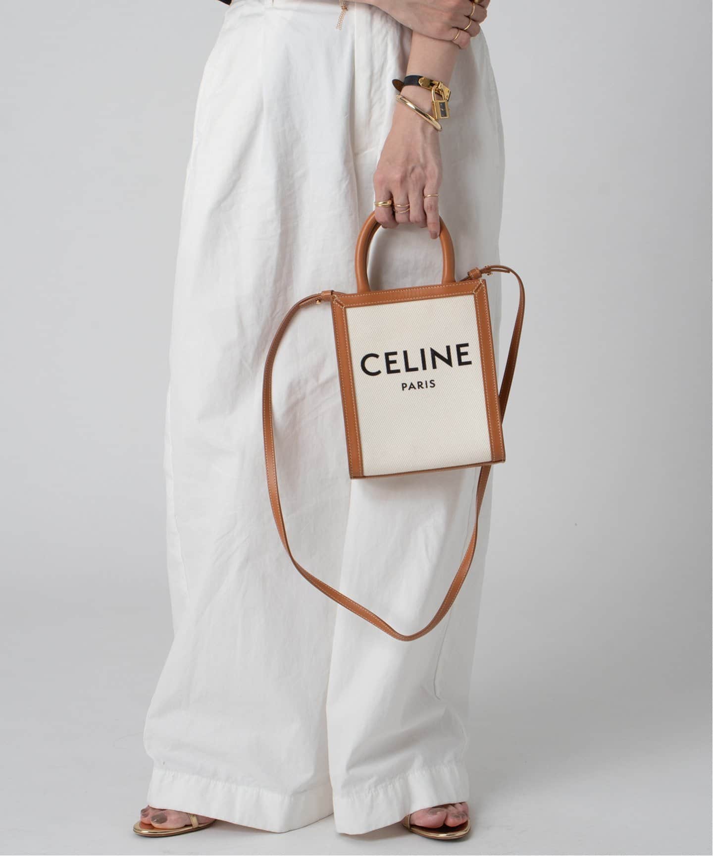 VINTAGE CELINE/セリーヌ】Vertical cabas mini 2way（トート