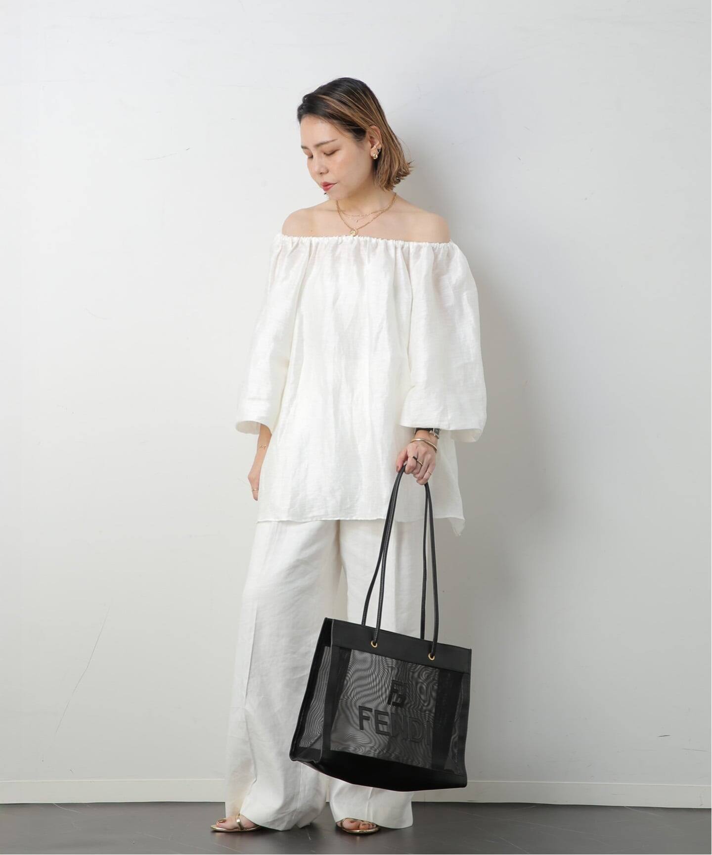 FENDI/フェンディ】トートバッグ logo mesh（トートバッグ 