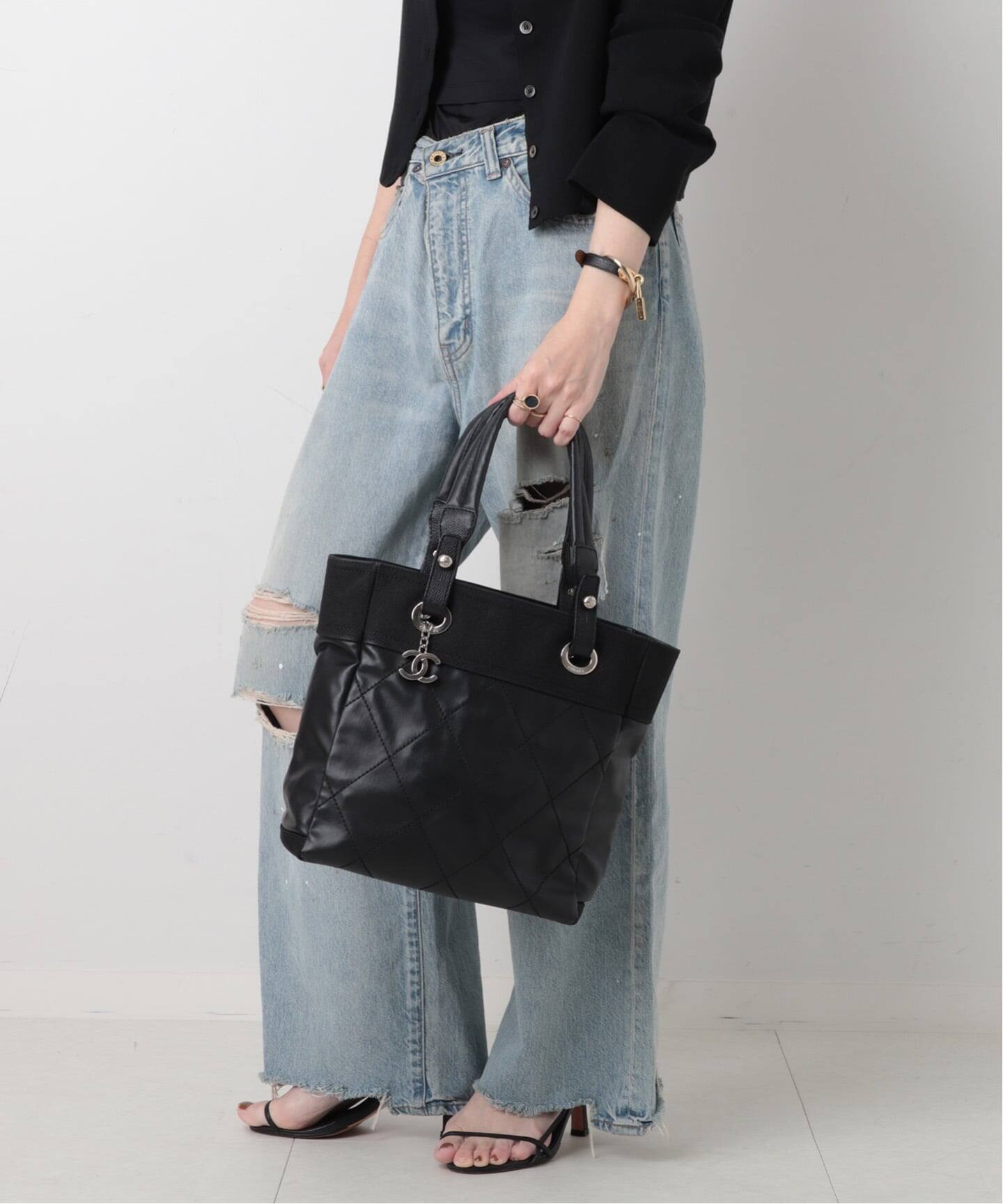 VINTAGE CHANEL/シャネル】Paris biarritz トートバッグ 25（トート