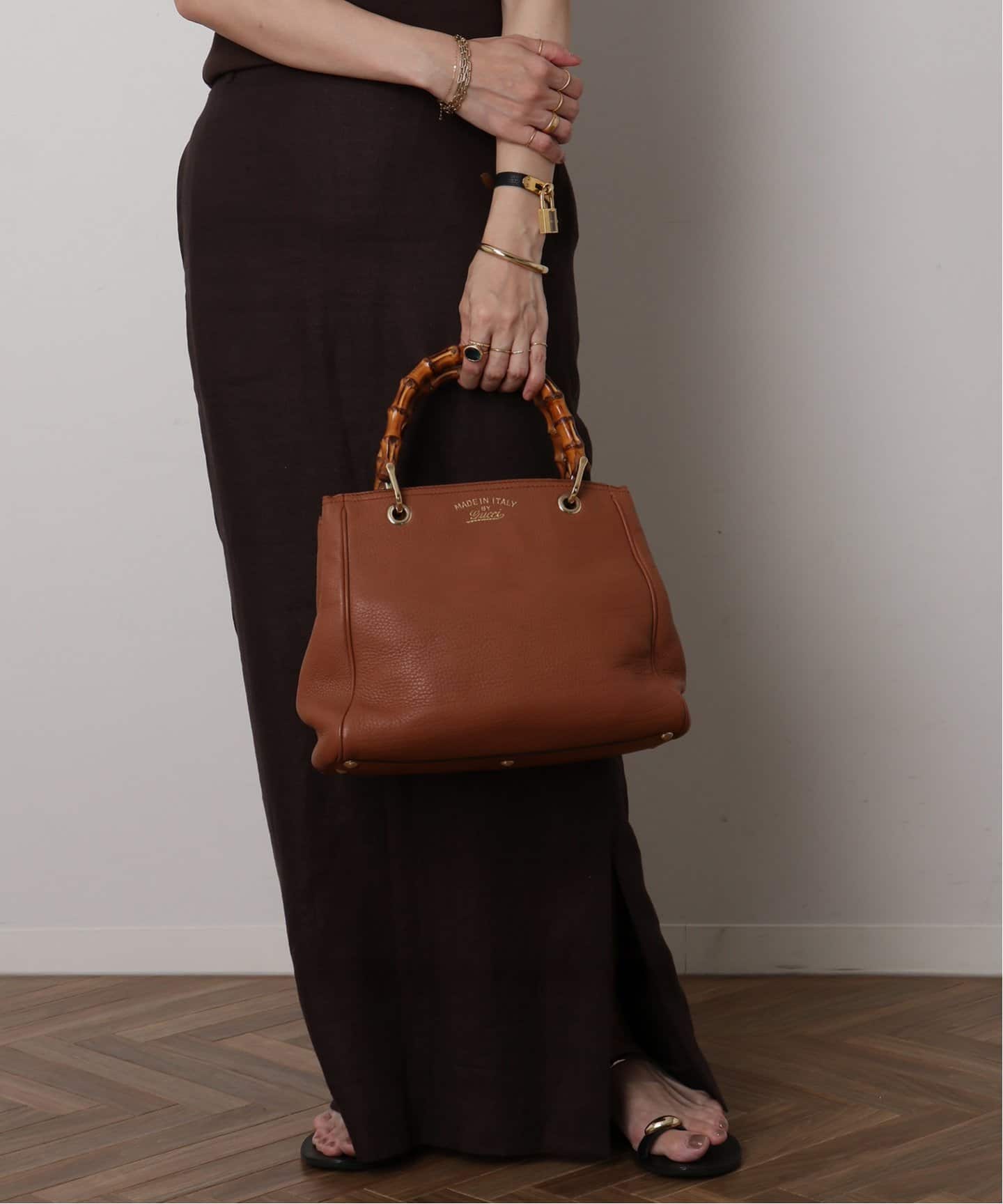 VINTAGE GUCCI/グッチ】Bamboo shopper トートバッグ32（トート