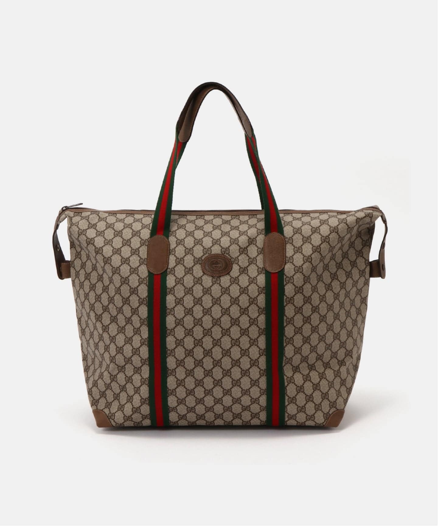 VINTAGE GUCCI/グッチ】ボストンバッグ large gg web（ボストンバッグ