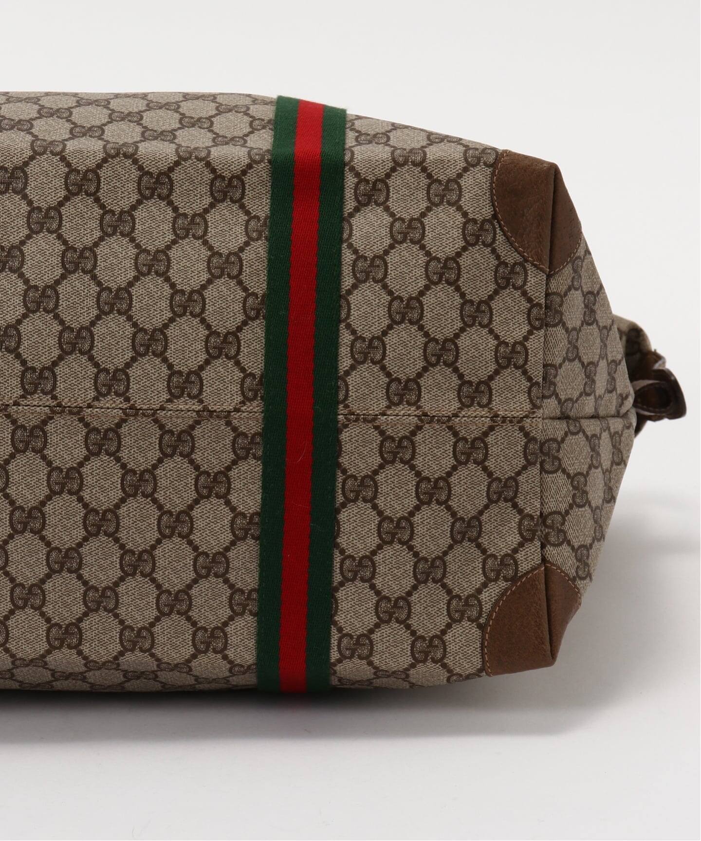 VINTAGE GUCCI/グッチ】ボストンバッグ large gg web（ボストンバッグ