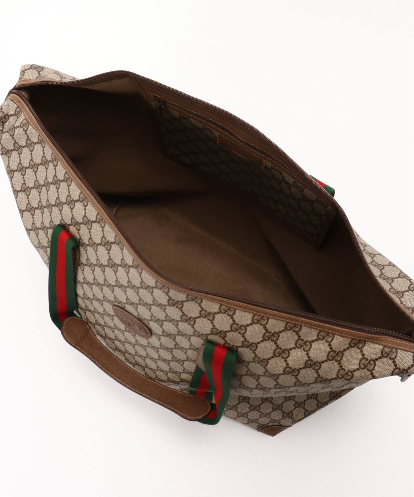 VINTAGE GUCCI/グッチ】ボストンバッグ large gg web（ボストンバッグ 