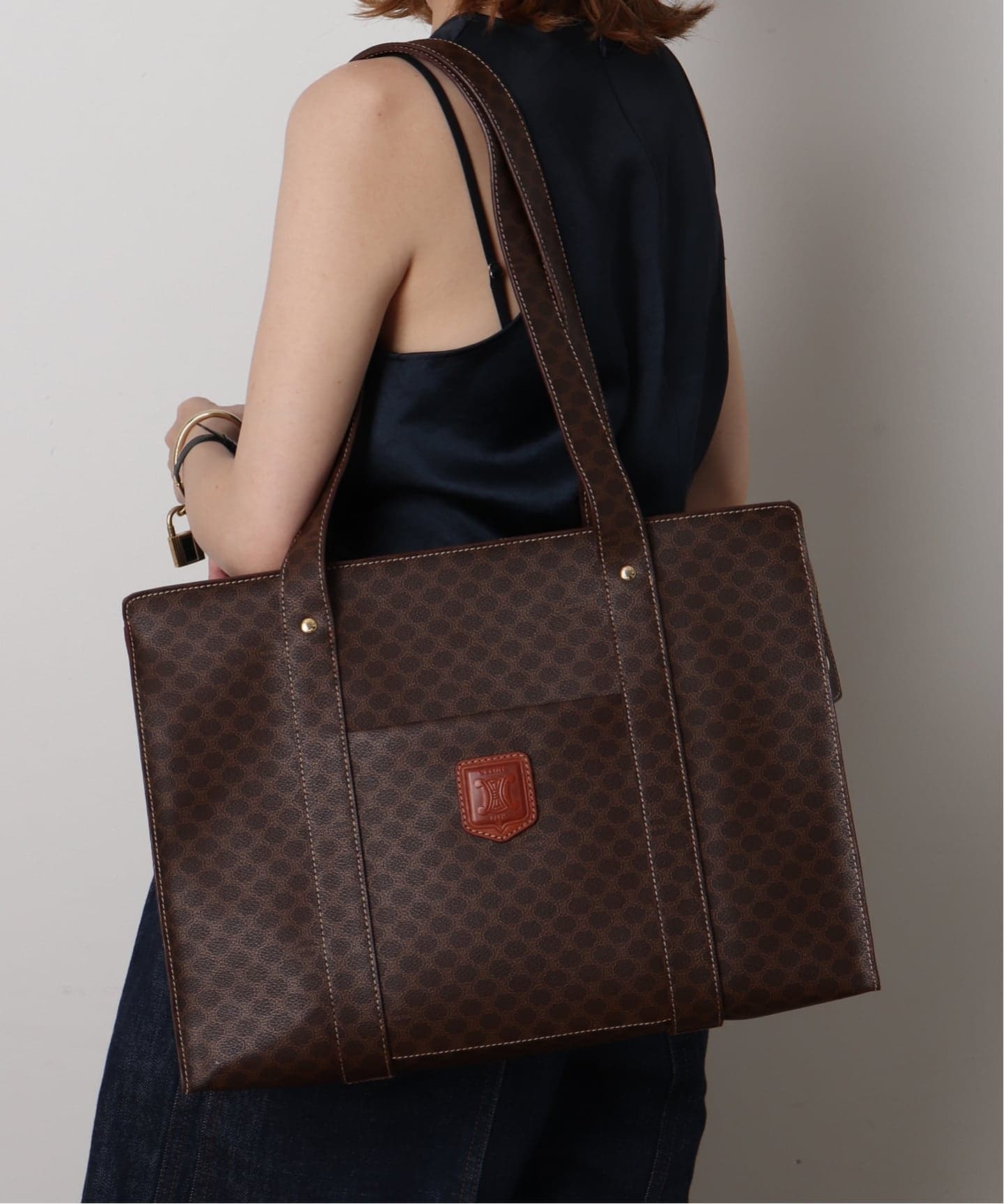 VINTAGE CELINE/セリーヌ】macadam トートバッグ large（トート