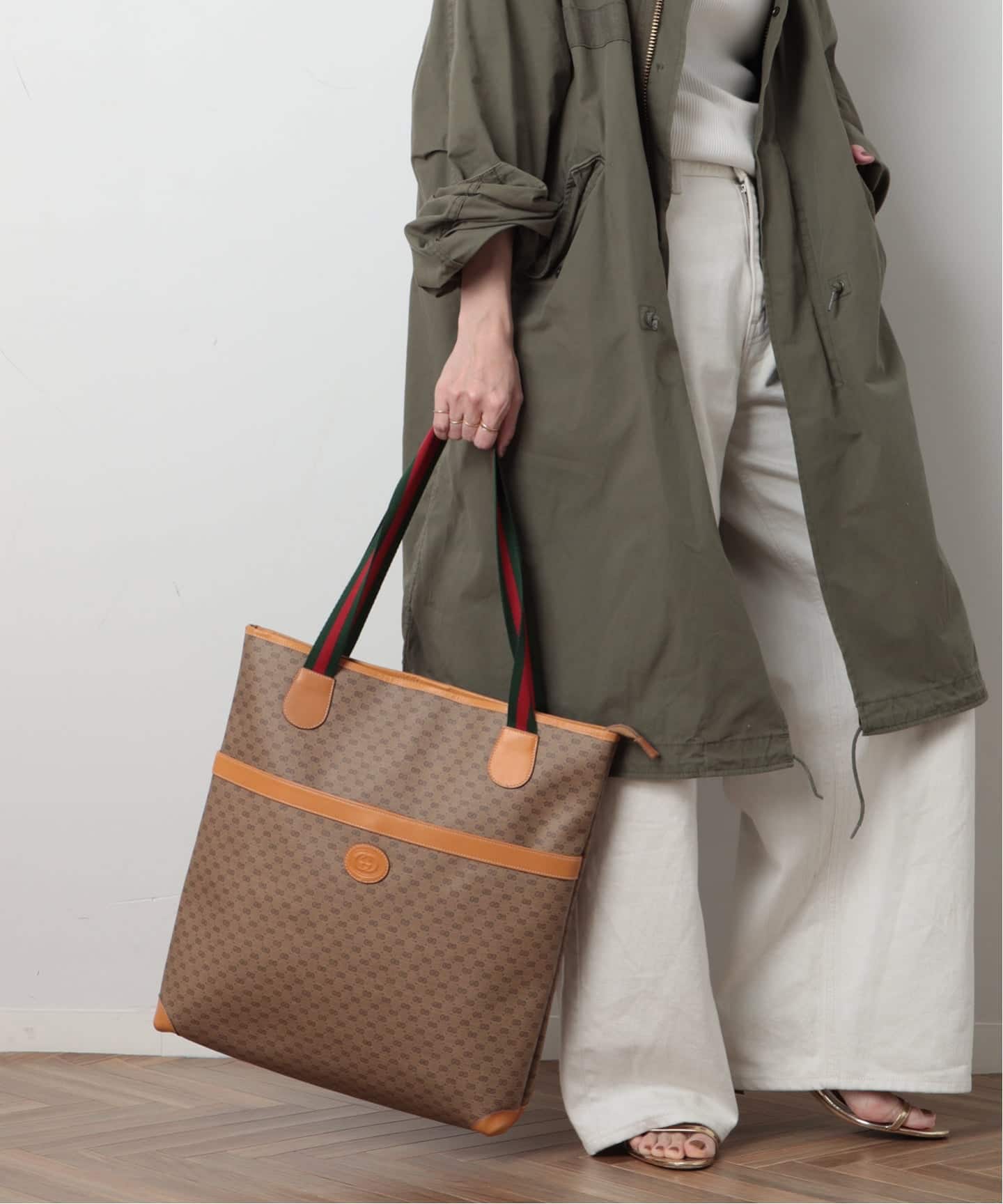 VINTAGE GUCCI/グッチ】トートバッグ micro gg web（トートバッグ