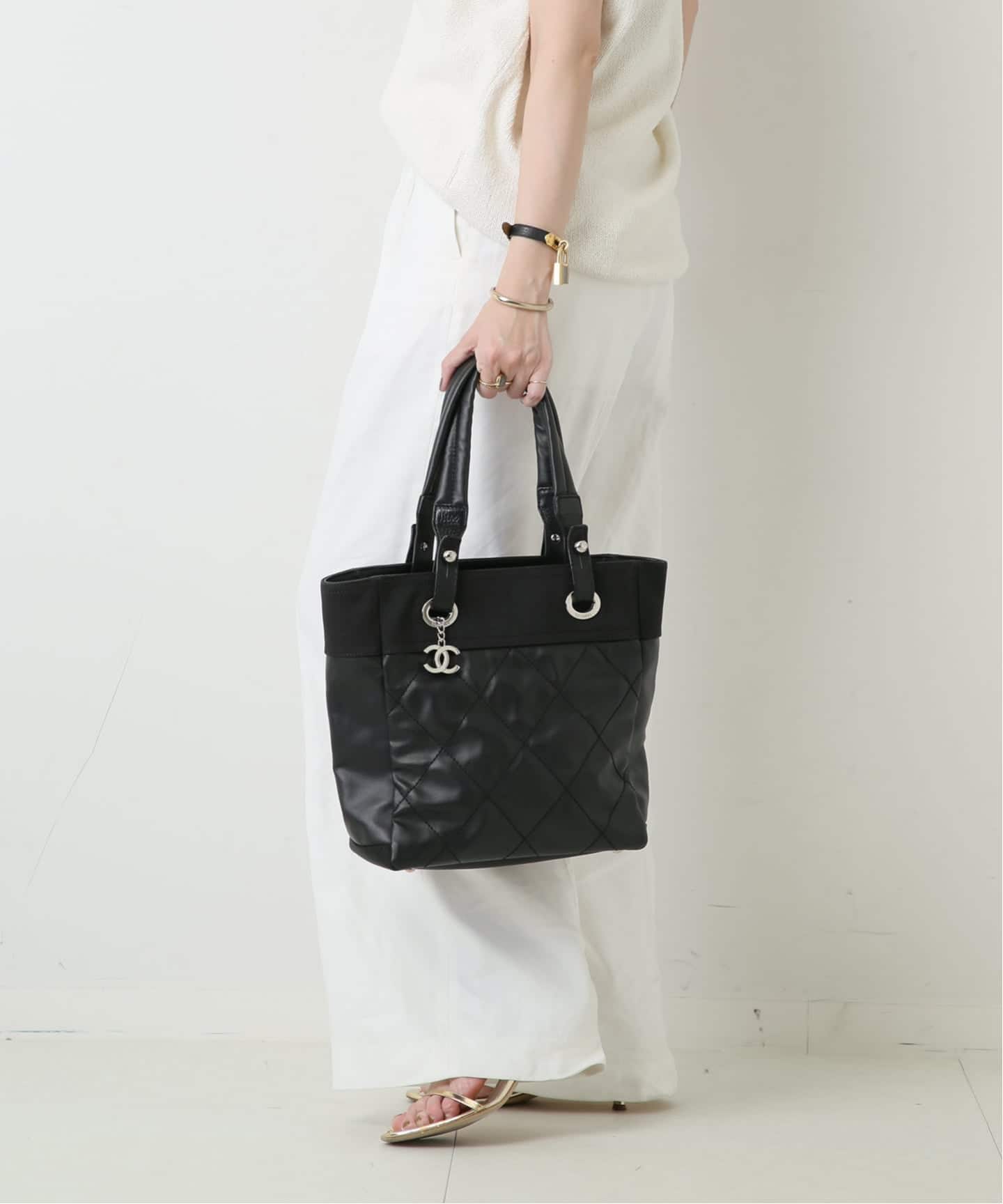 VINTAGE CHANEL/シャネル】Paris biarritz トートバッグ 25（トート